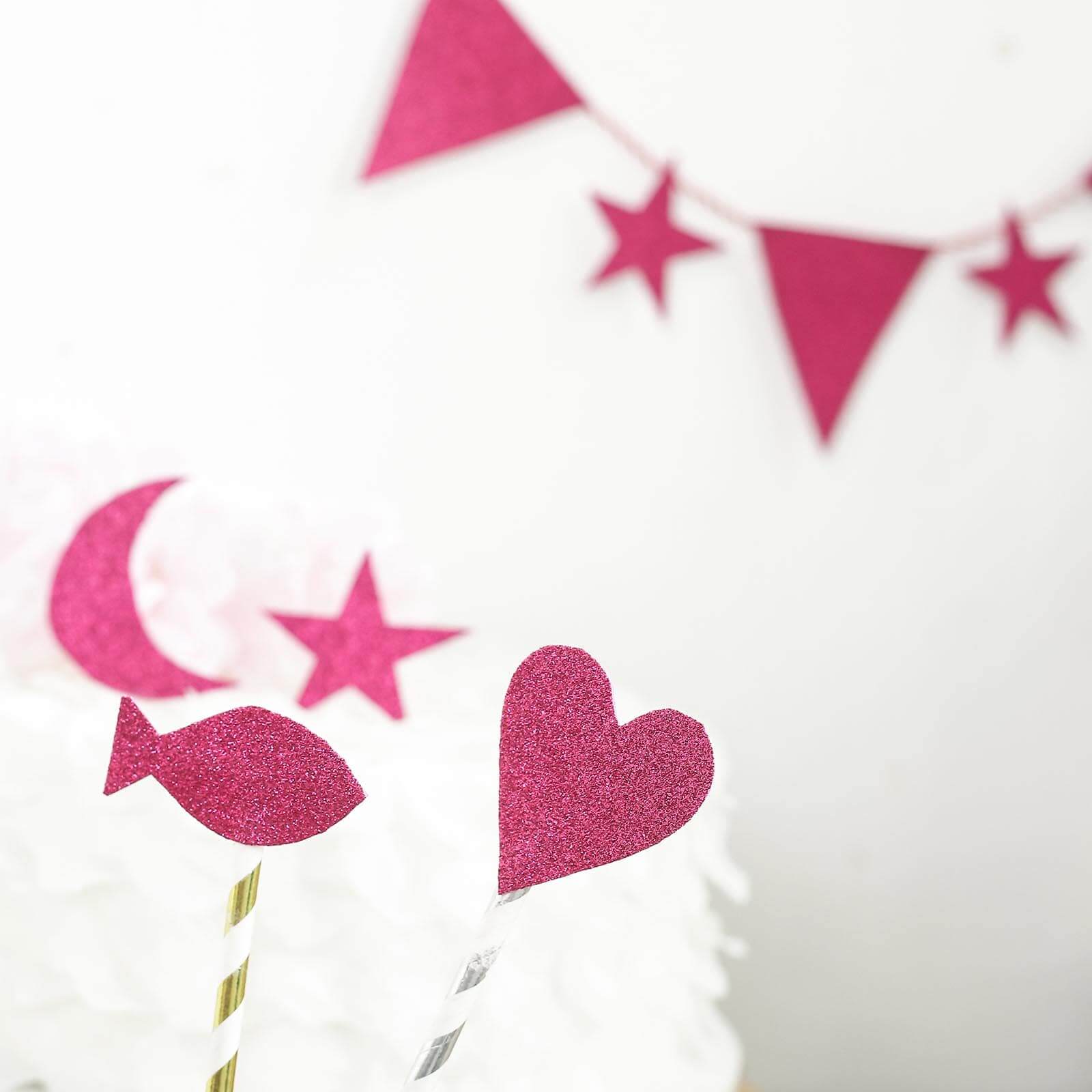 10 Pack Self-Adhesive Glitter DIY Craft Foam Sheets - Hot Pink 12"x10" - Image 13