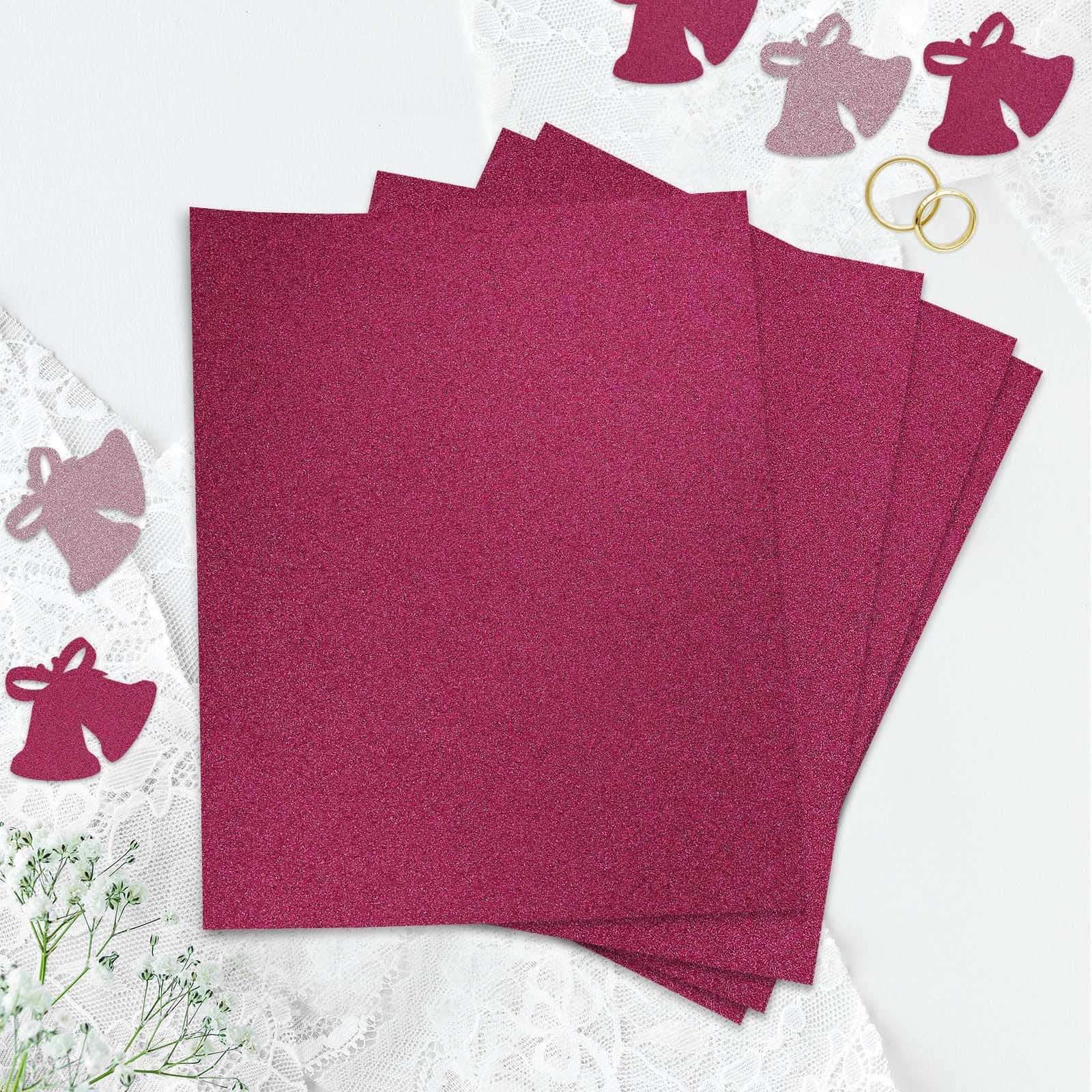 10 Pack Self-Adhesive Glitter DIY Craft Foam Sheets - Hot Pink 12"x10" - Image 16