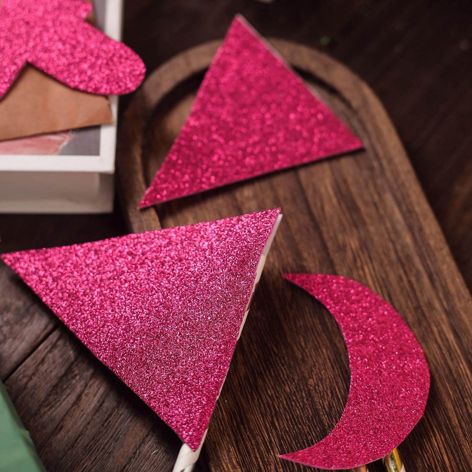 10 Pack Self-Adhesive Glitter DIY Craft Foam Sheets - Hot Pink 12"x10" - Image 9
