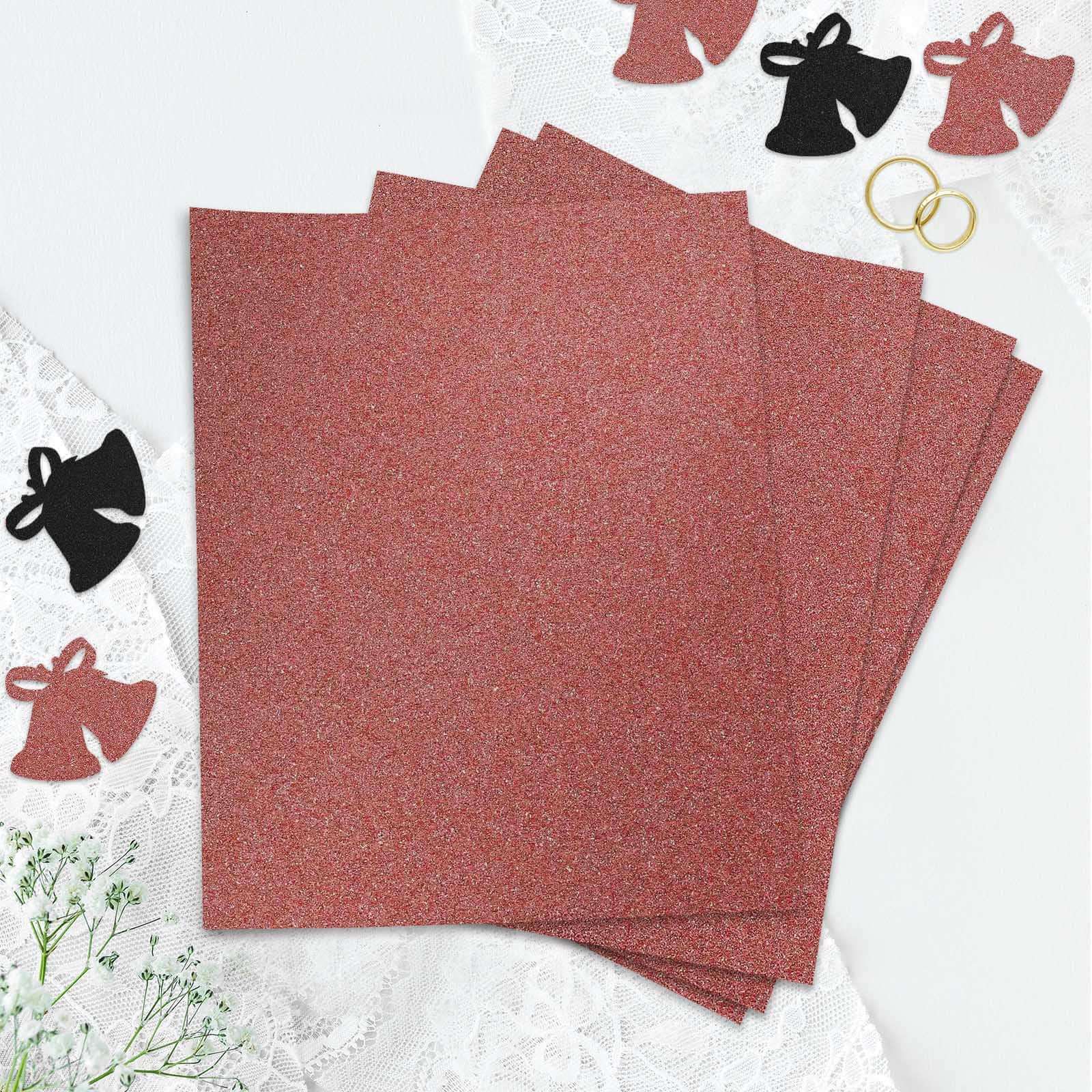 10 Pack Self-Adhesive Glitter DIY Craft Foam Sheets - Rose Gold 12"x10" - Image 16