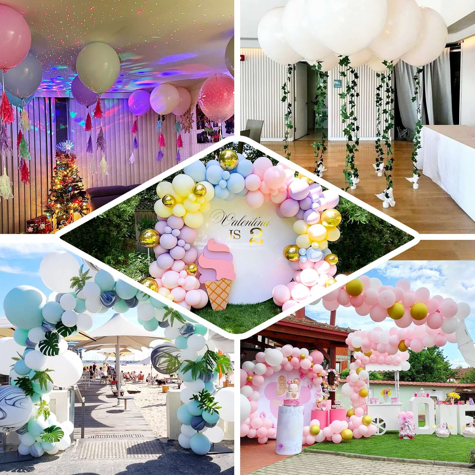 10 Pack Matte Pastel Lavender Lilac Helium or Air Latex Party Balloons 18" - Image 5