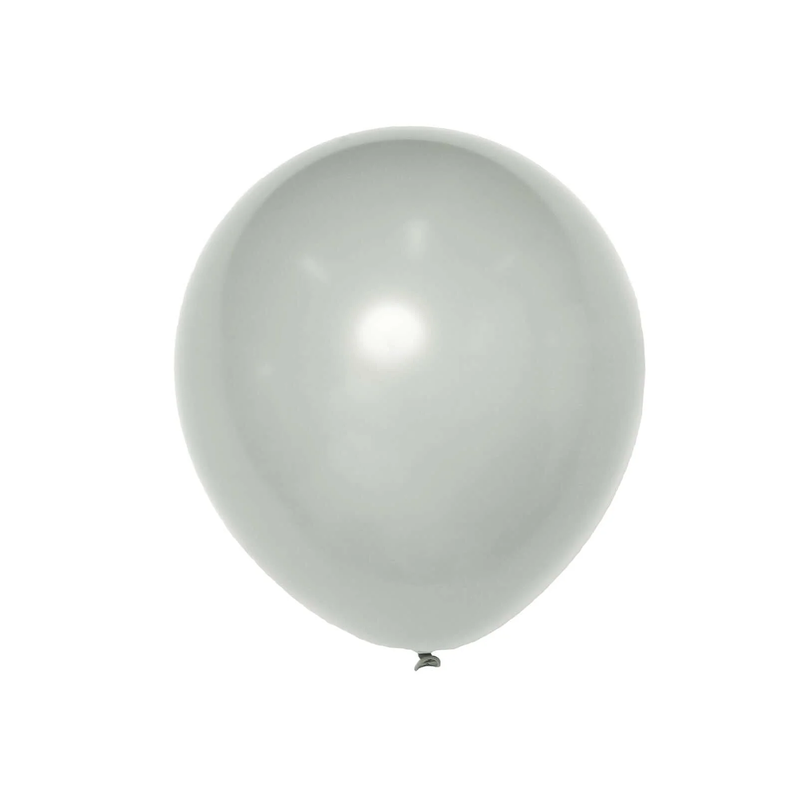 10 Pack Matte Pastel Silver Helium or Air Latex Party Balloons 18" - Image 6