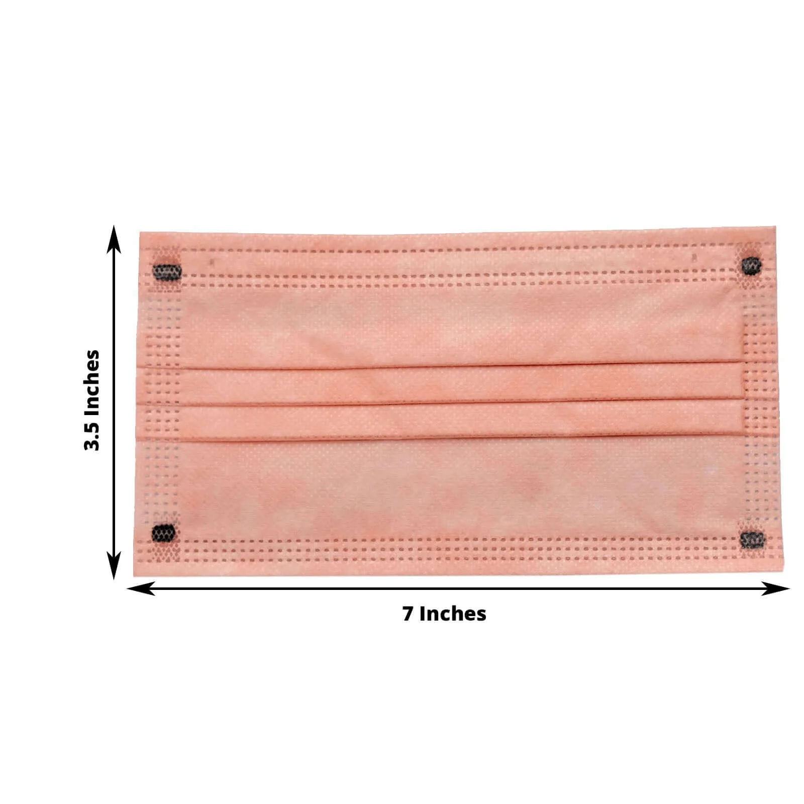10 Pack Coral Disposable Face Mask Non Woven Mask with Ear Loop 3 Ply - Image 3
