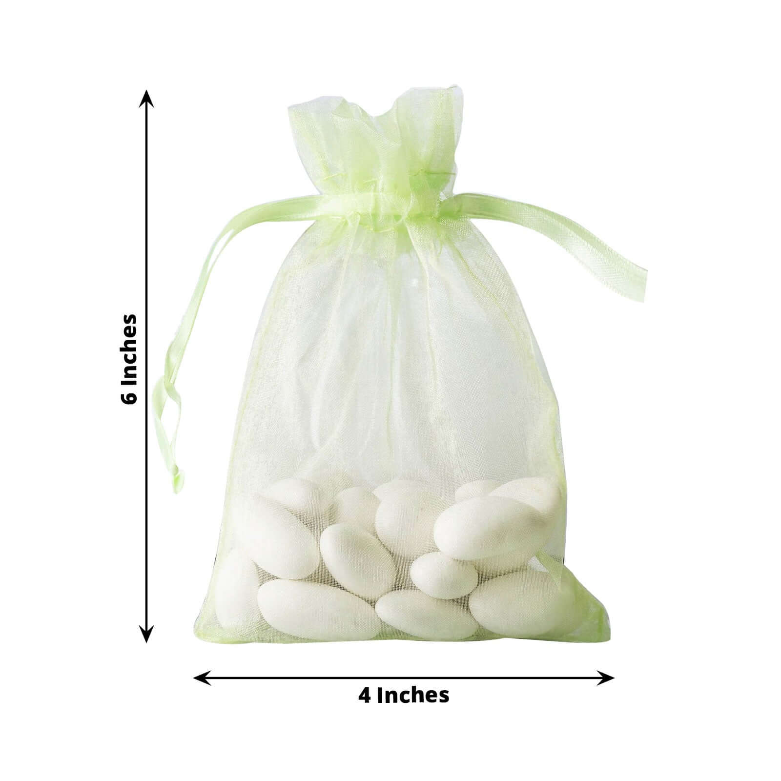 10 Pack Mint Organza Drawstring Wedding Party Favor Gift Bags 4"x6" - Image 3