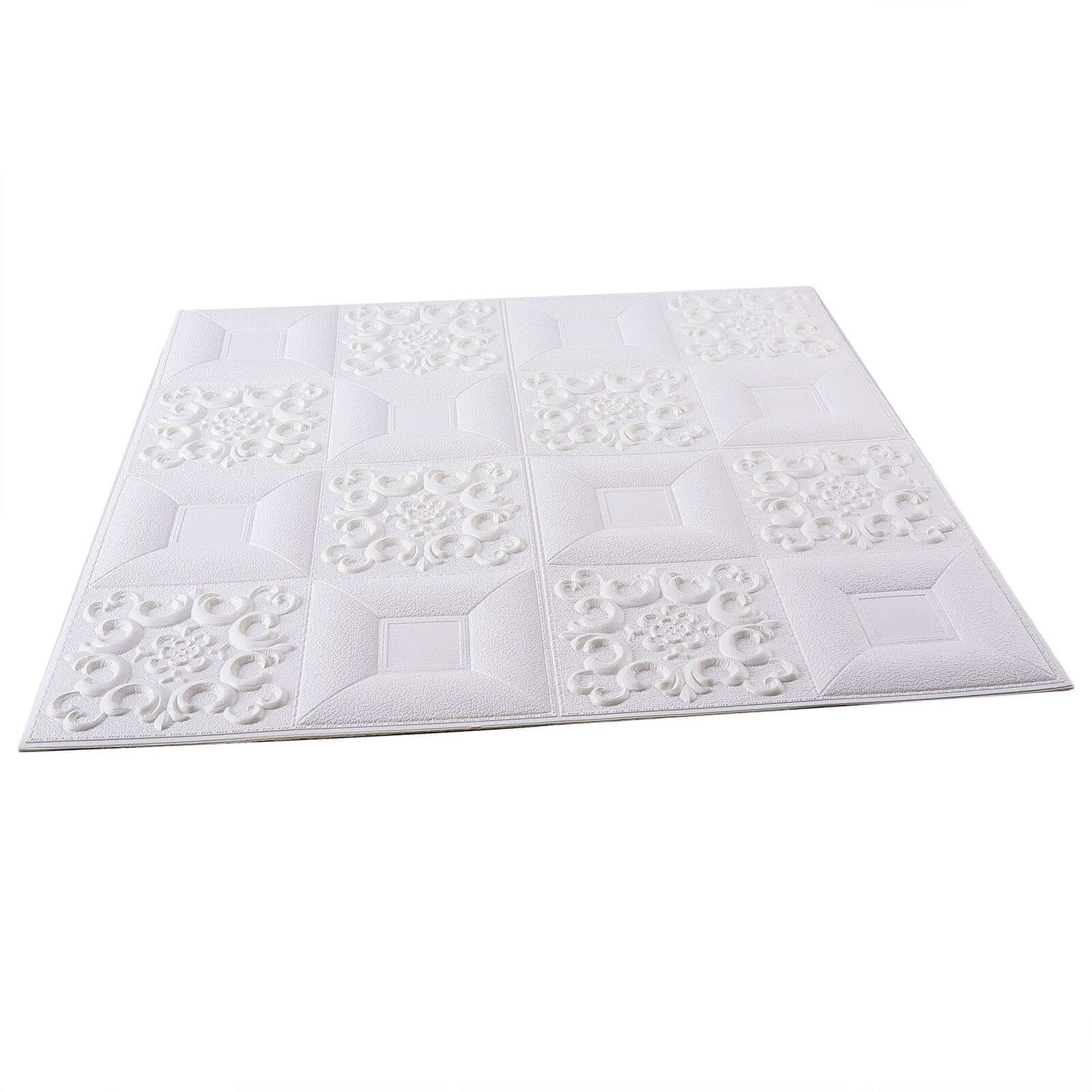 10 Pack 3D White Foam Self Adhesive Wall Panels - French Design 52 Sq ft - Image 7