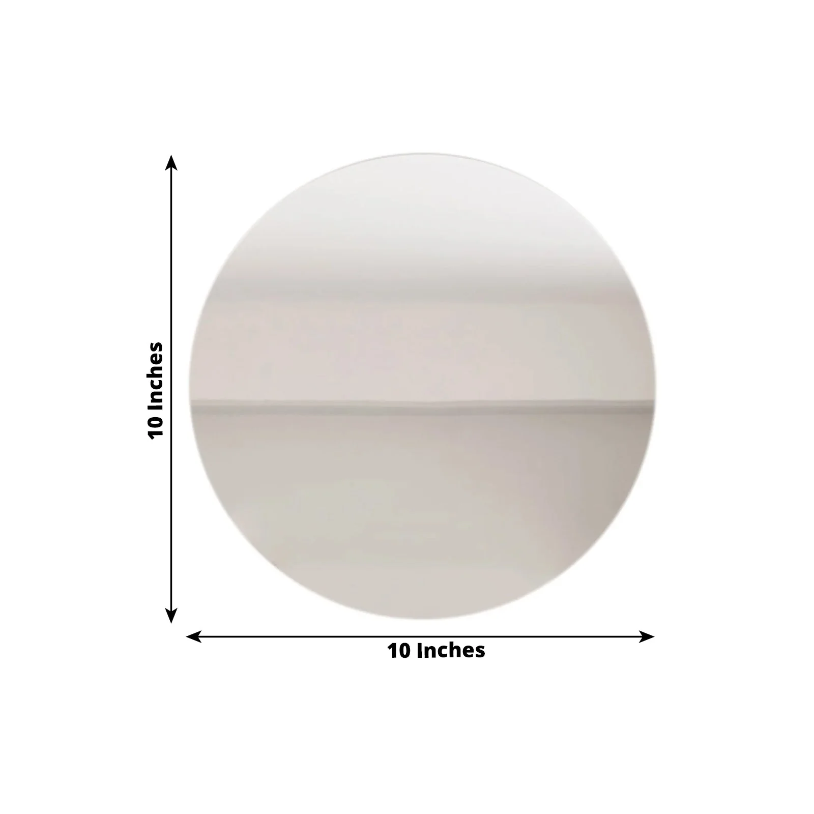 10-Pack Acrylic Mirror Tray 10" Round Silver Circle Candle Plate - Decorative Centerpiece Bases - Image 3