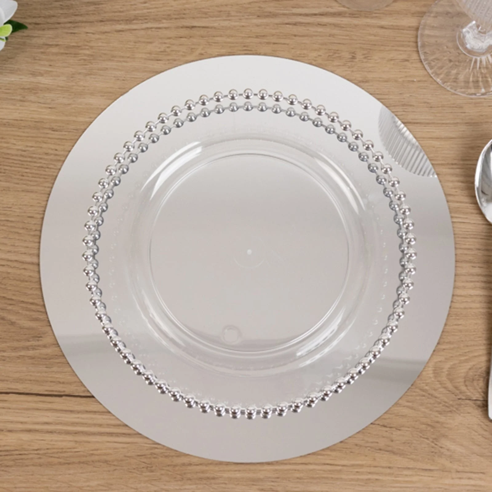10-Pack Acrylic Mirror Tray 10" Round Silver Circle Candle Plate - Decorative Centerpiece Bases - Image 7