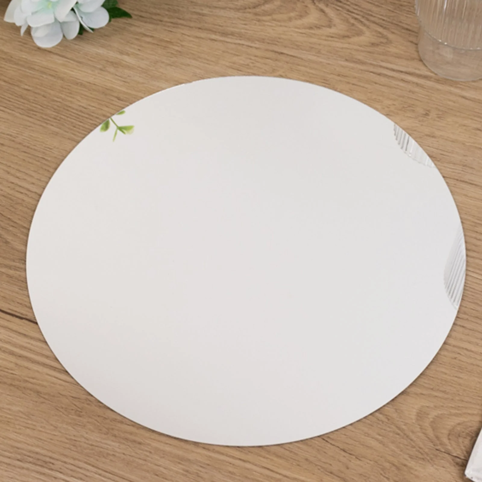10-Pack Acrylic Mirror Tray 10" Round Silver Circle Candle Plate - Decorative Centerpiece Bases - Image 9