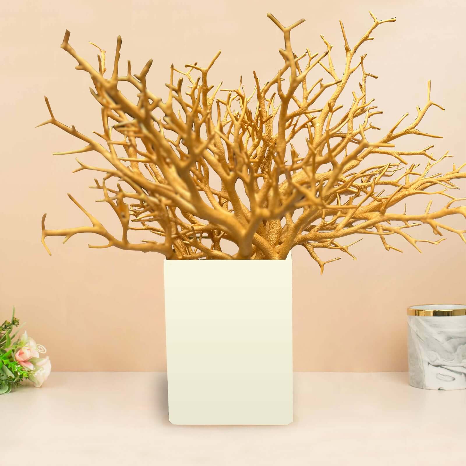 10-Pack Artificial Manzanita Tree Branch 14" Metallic Gold - Image 10