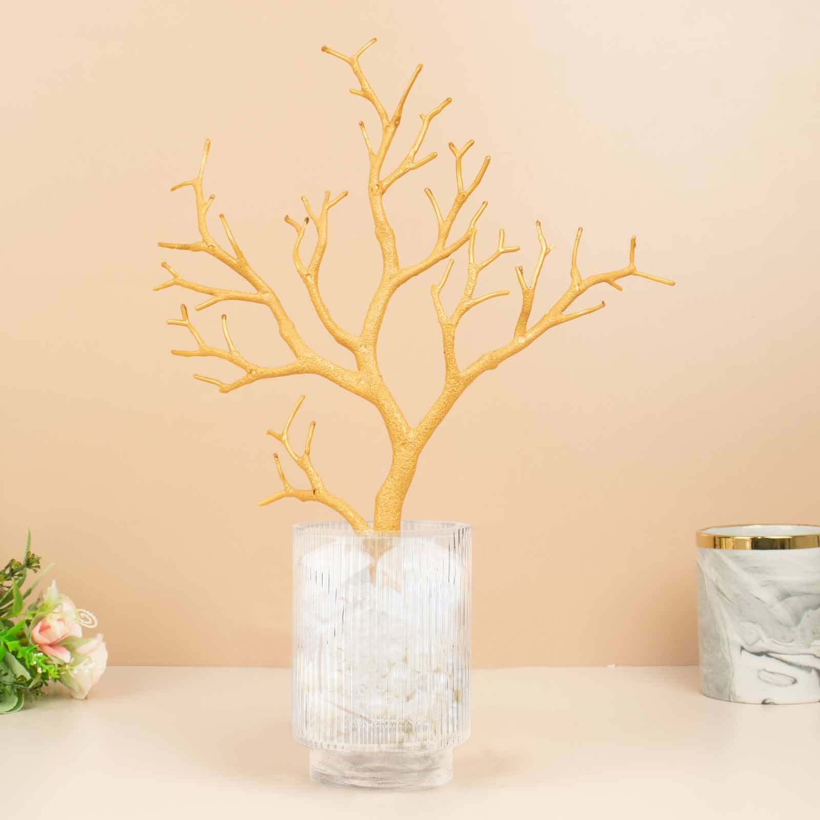 10-Pack Artificial Manzanita Tree Branch 14" Metallic Gold - Image 12