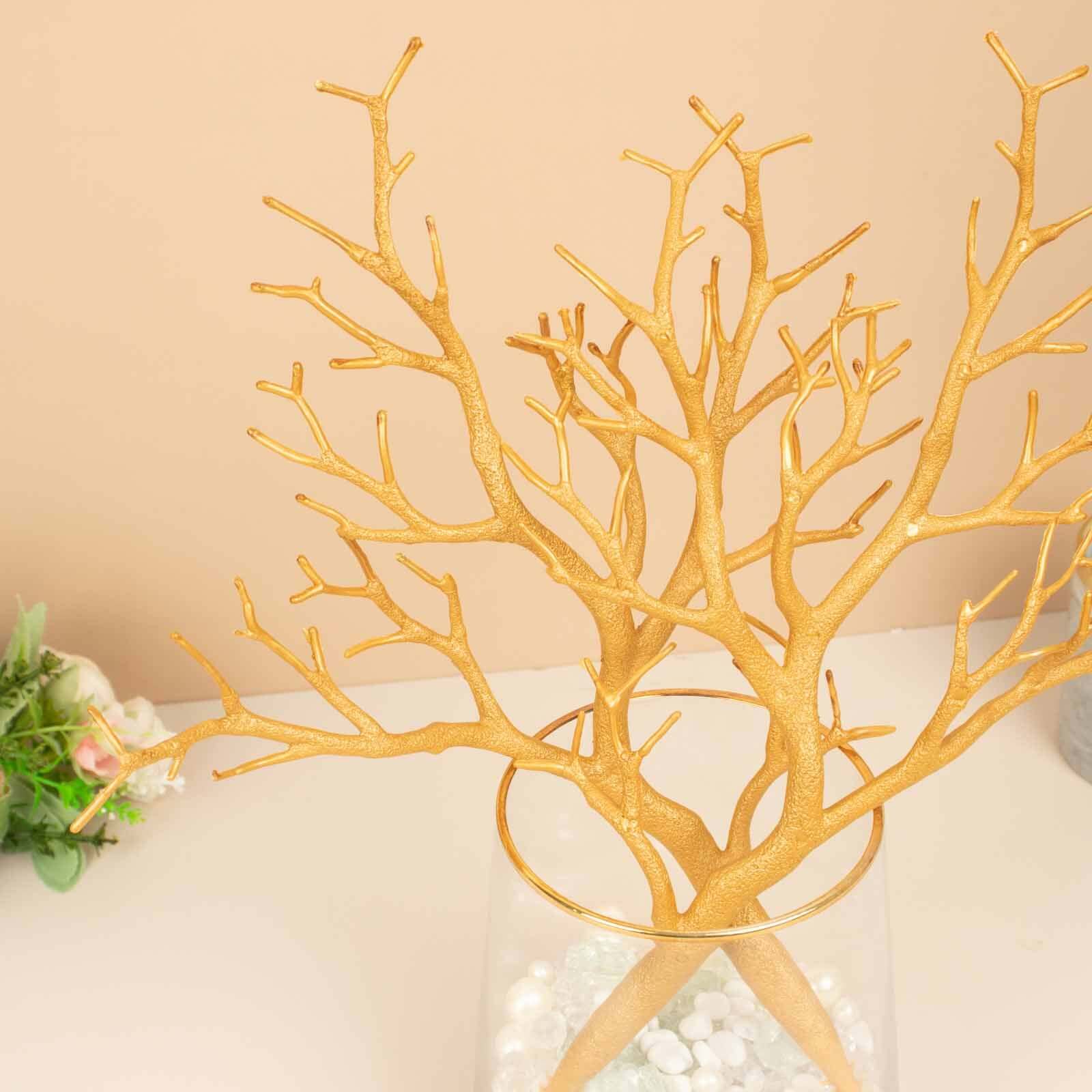 10-Pack Artificial Manzanita Tree Branch 14" Metallic Gold - Image 8
