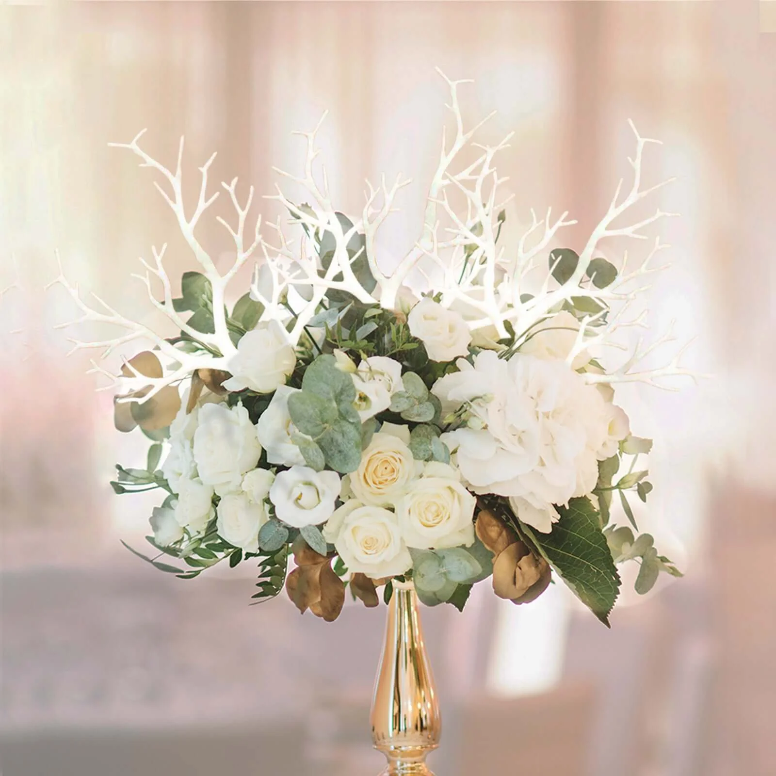 10-Pack Artificial Manzanita Tree Branch 14" White - Image 2