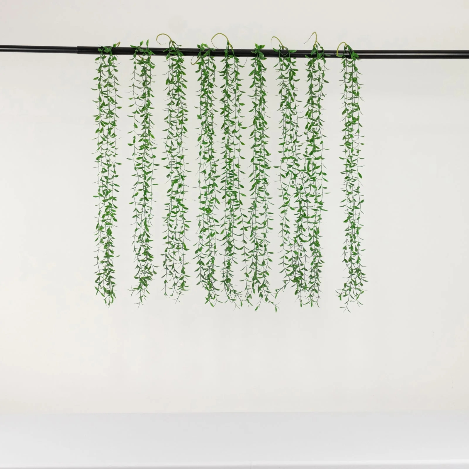 10 Pack Artificial Weeping Willow Leaves Hanging Vines with Stems, Fake Ivy Greenery Garland for Backdrop Wall Decor - 3.5ft - Image 5