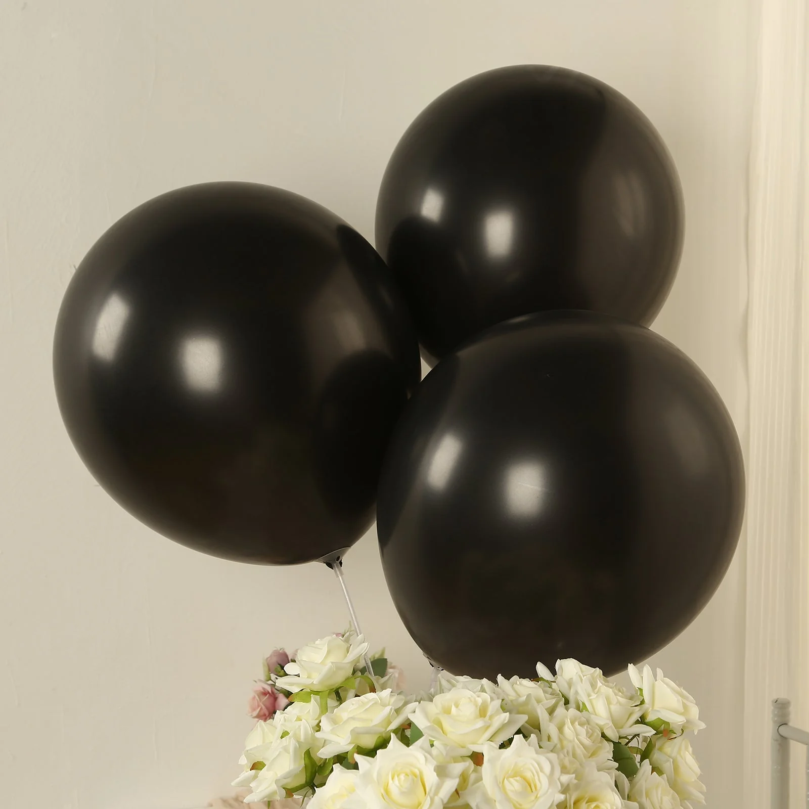 10 Pack Black Biodegradable Balloons, Eco-friendly Thickened Extra Strong Latex Helium Party Balloons - 18" - Image 5