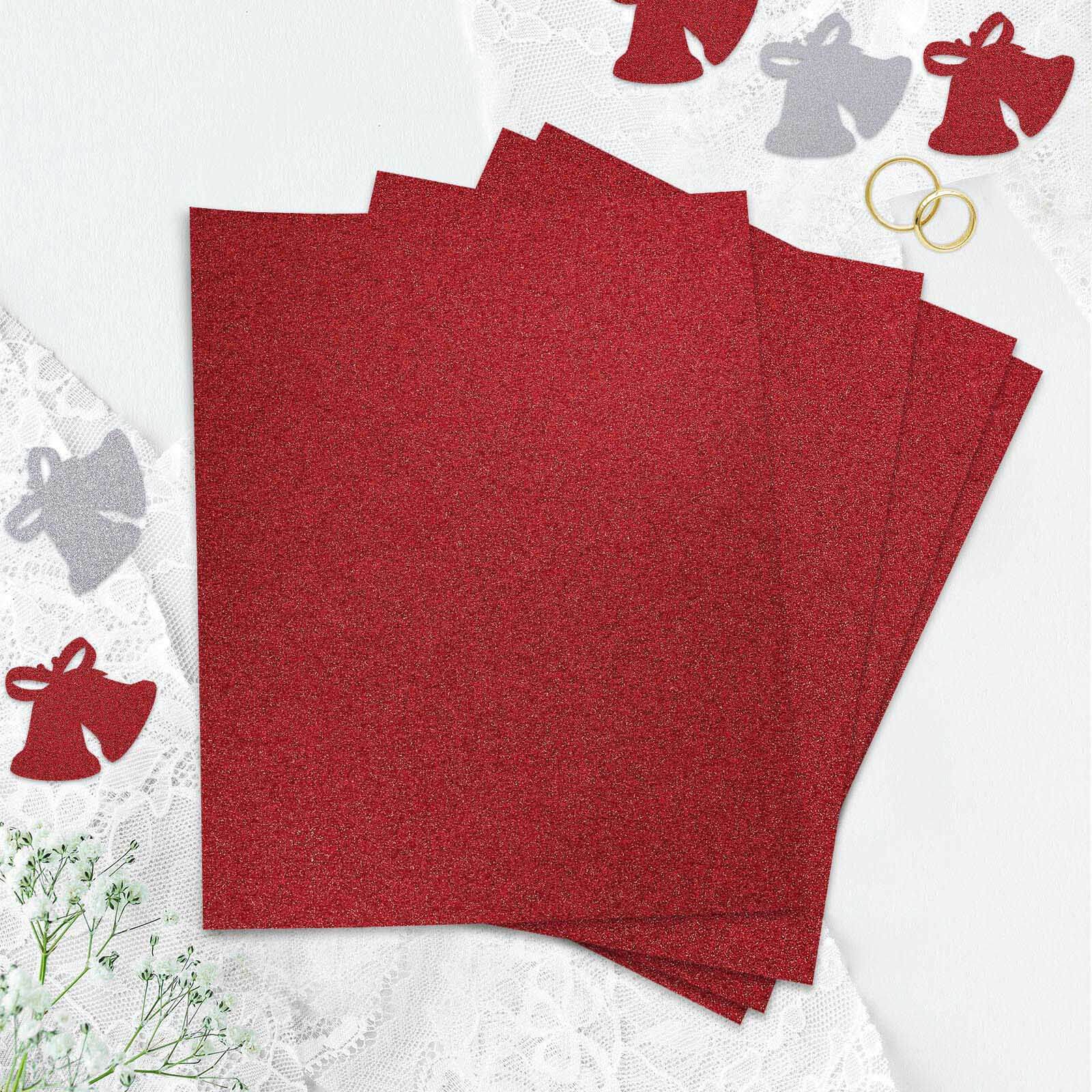 10 Pack Burgundy Self-Adhesive Glitter DIY Craft Foam Sheets 12"x10" - Image 16