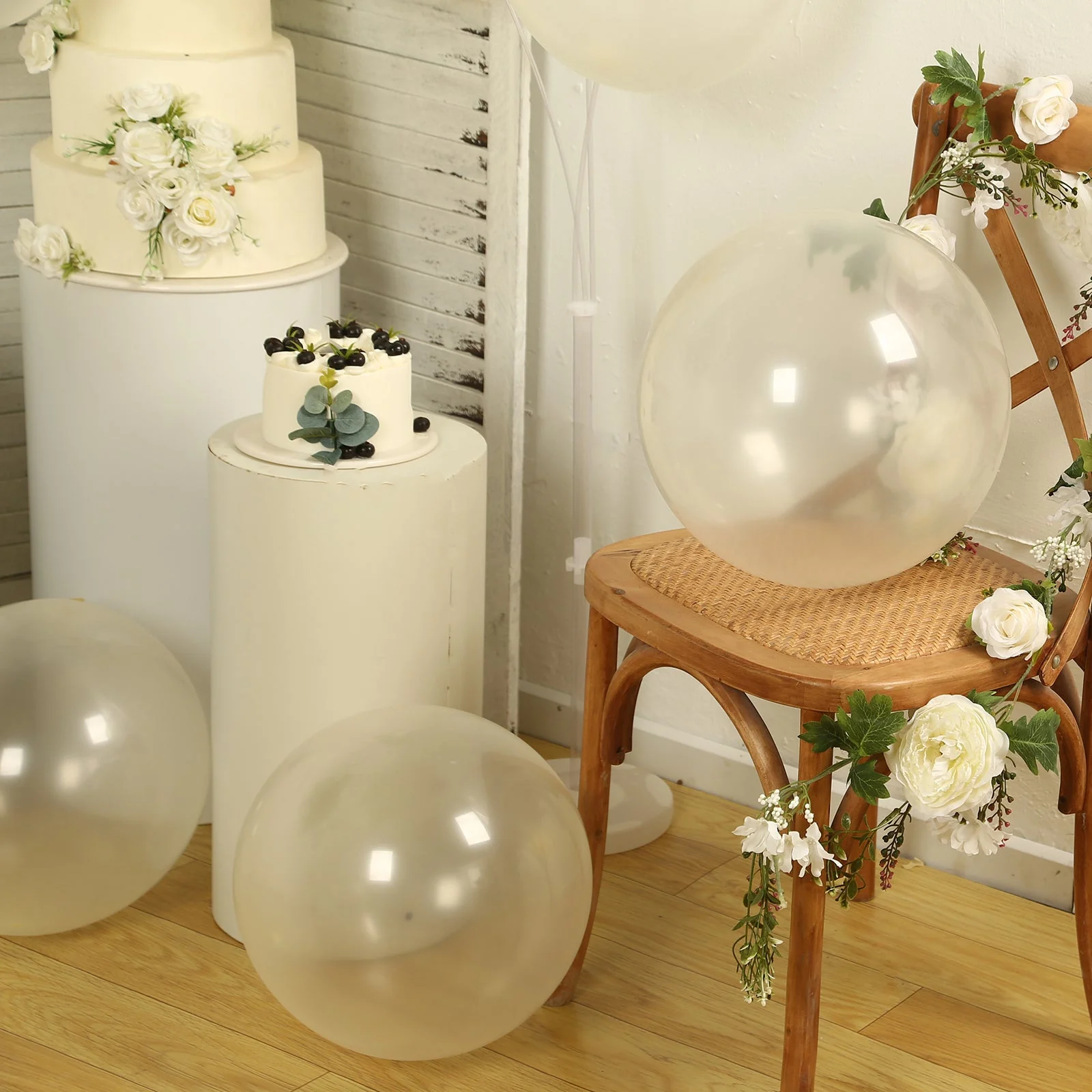 10 Pack Clear Biodegradable Balloons, Eco-friendly Thickened Extra Strong Latex Helium Party Balloons - 18" - Image 2