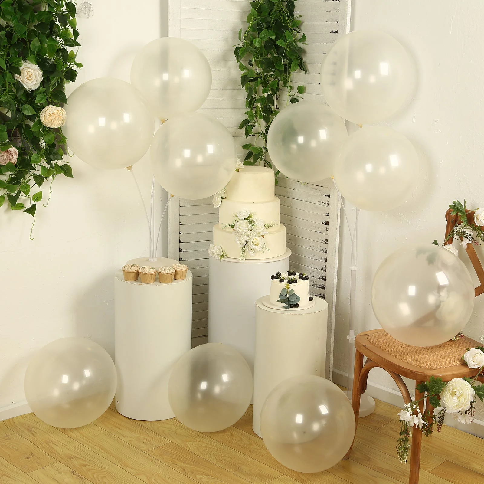 10 Pack Clear Biodegradable Balloons, Eco-friendly Thickened Extra Strong Latex Helium Party Balloons - 18" - Image 7