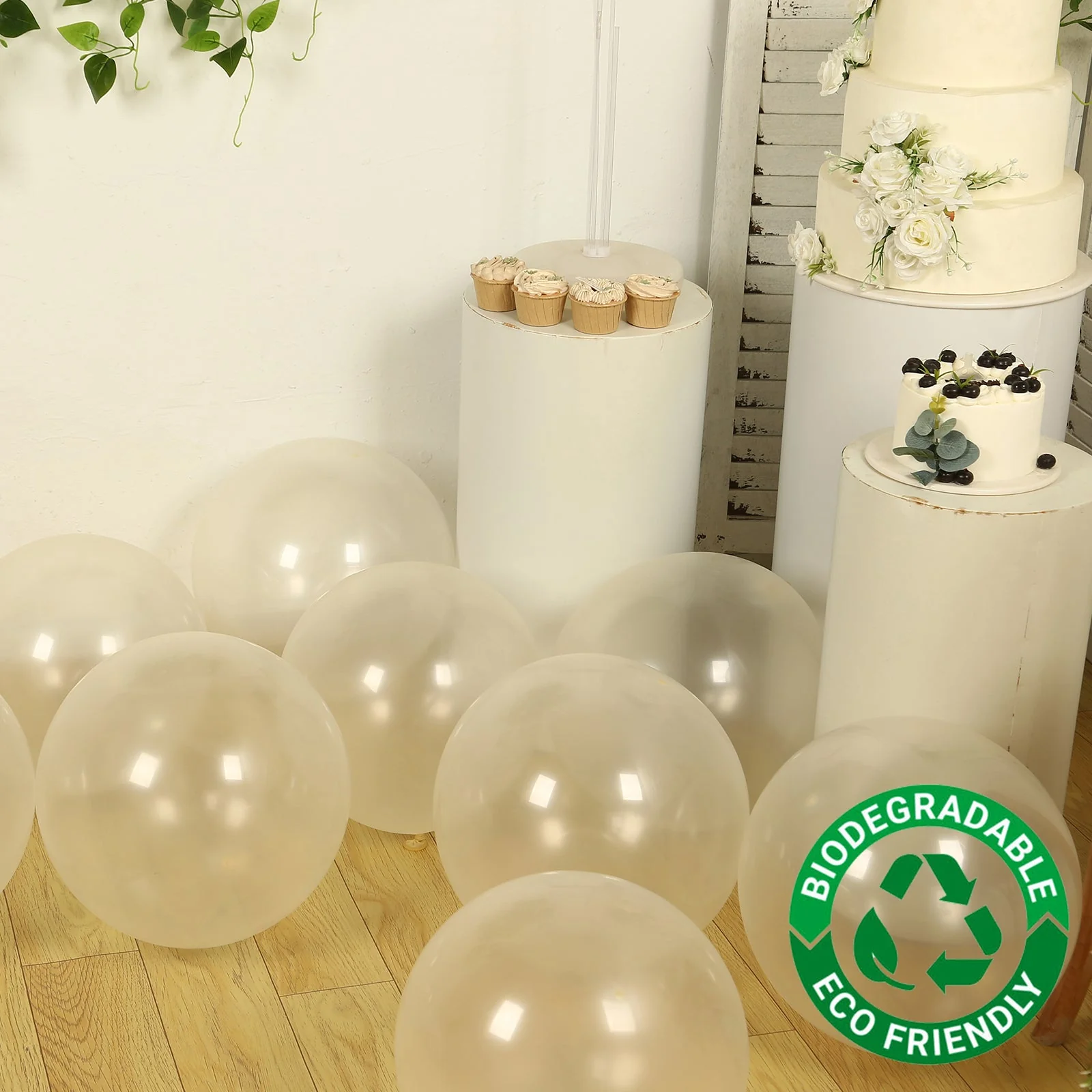 10 Pack Clear Biodegradable Balloons, Eco-friendly Thickened Extra Strong Latex Helium Party Balloons - 18" - Image 8