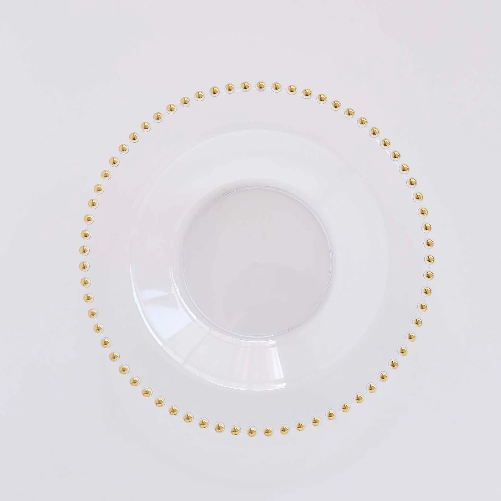 10-Pack Clear Plastic Soup Bowls 12oz, Gold Beaded Rim Round Design - Disposable Dessert Salad Bowls - Image 9