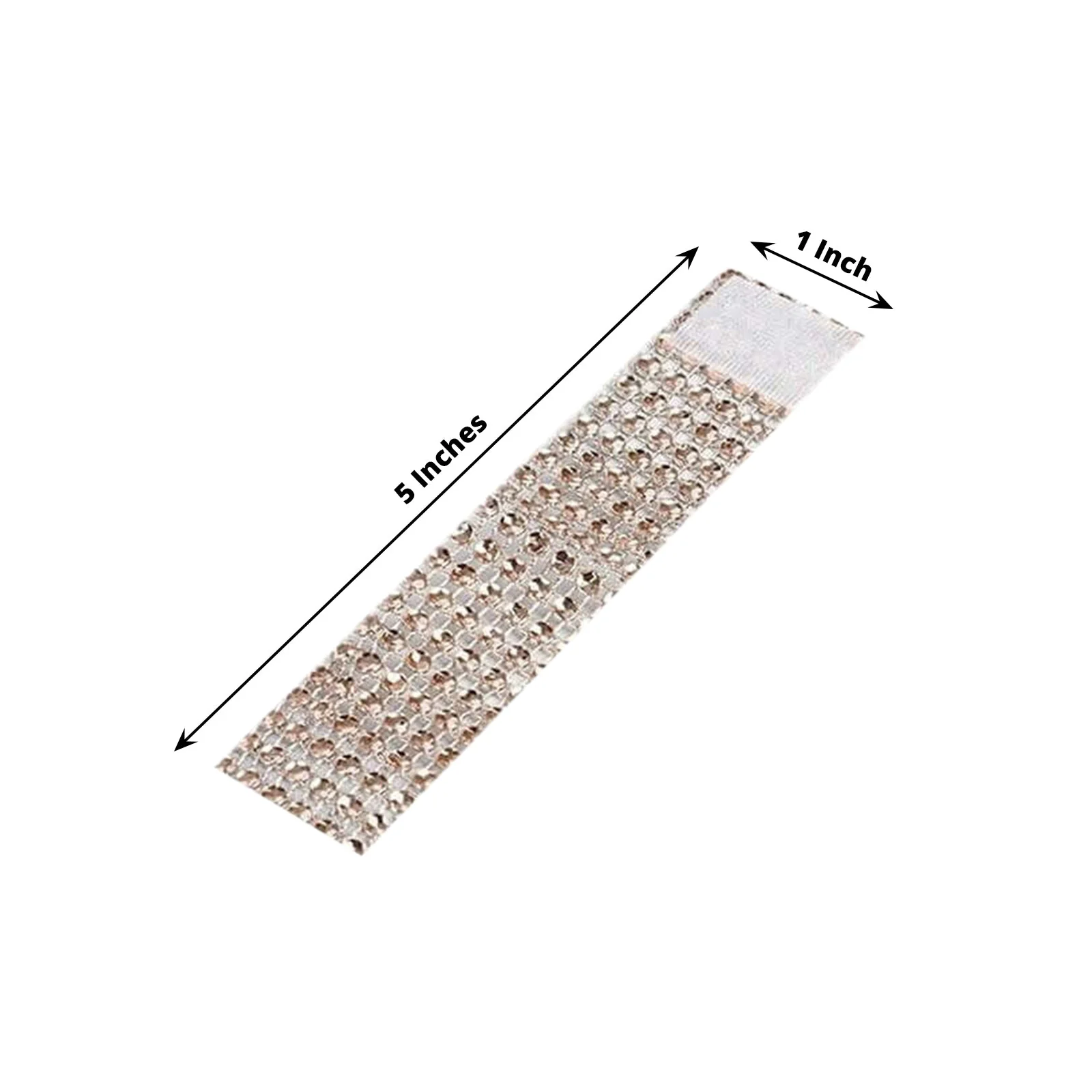 10 Pack Diamond Rhinestone Napkin Rings Champagne - Velcro Brooch Buckle for Chair Sashes - Image 3