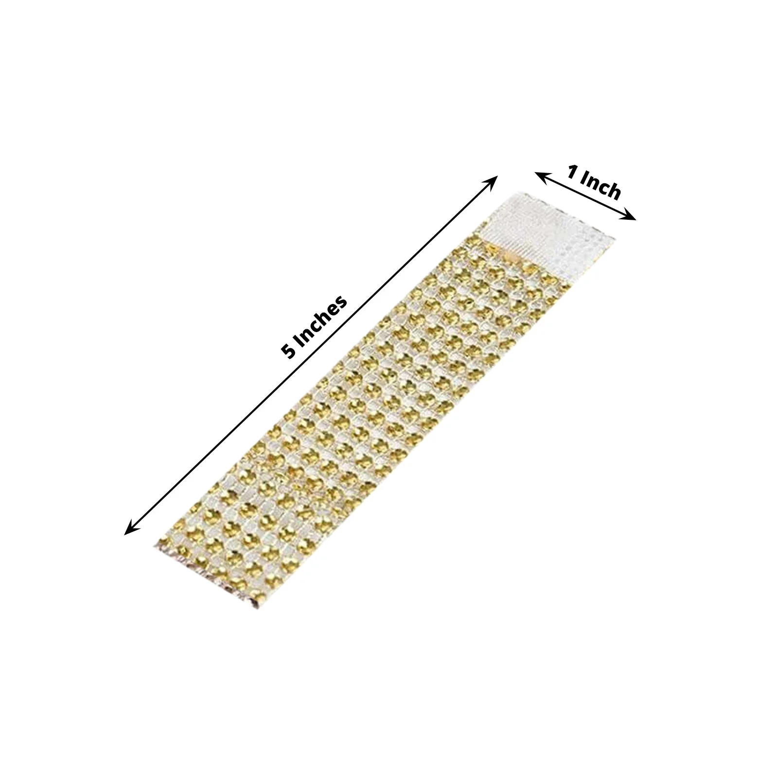 10 Pack Diamond Rhinestone Napkin Rings Gold - Velcro Brooch Buckle for Chair Sashes - Image 3
