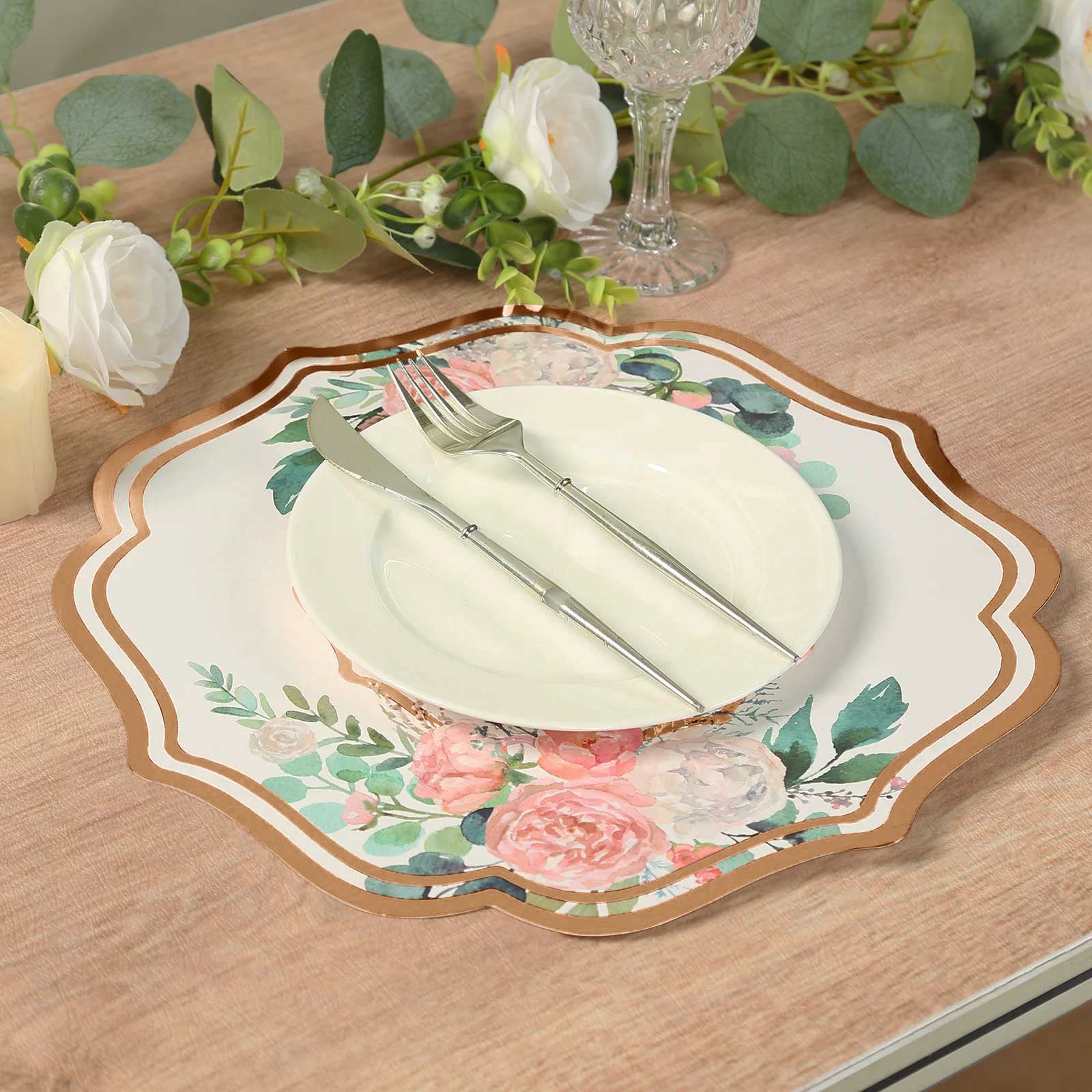 10-Pack Disposable Table Placemats 13" White - Image 2