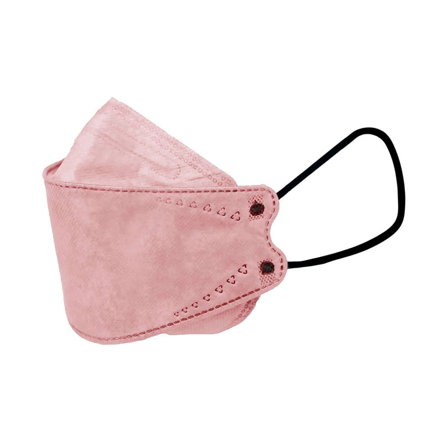 10 Pack Dusty Rose Breathable KF94 Face Mask, 3D Fish-Design Mouth Shields for Adult, 4-Layer Protective Face Masks with Adjustable Nose Clip - Image 2
