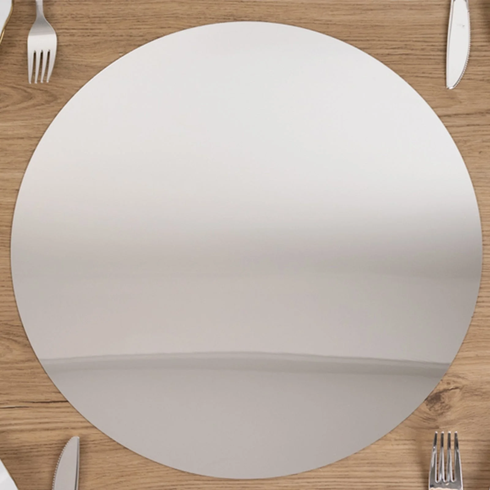 10-Pack Large Acrylic Mirror Tray 16" Round Silver Circle Candle Plate - Decorative Centerpiece Bases - Image 10