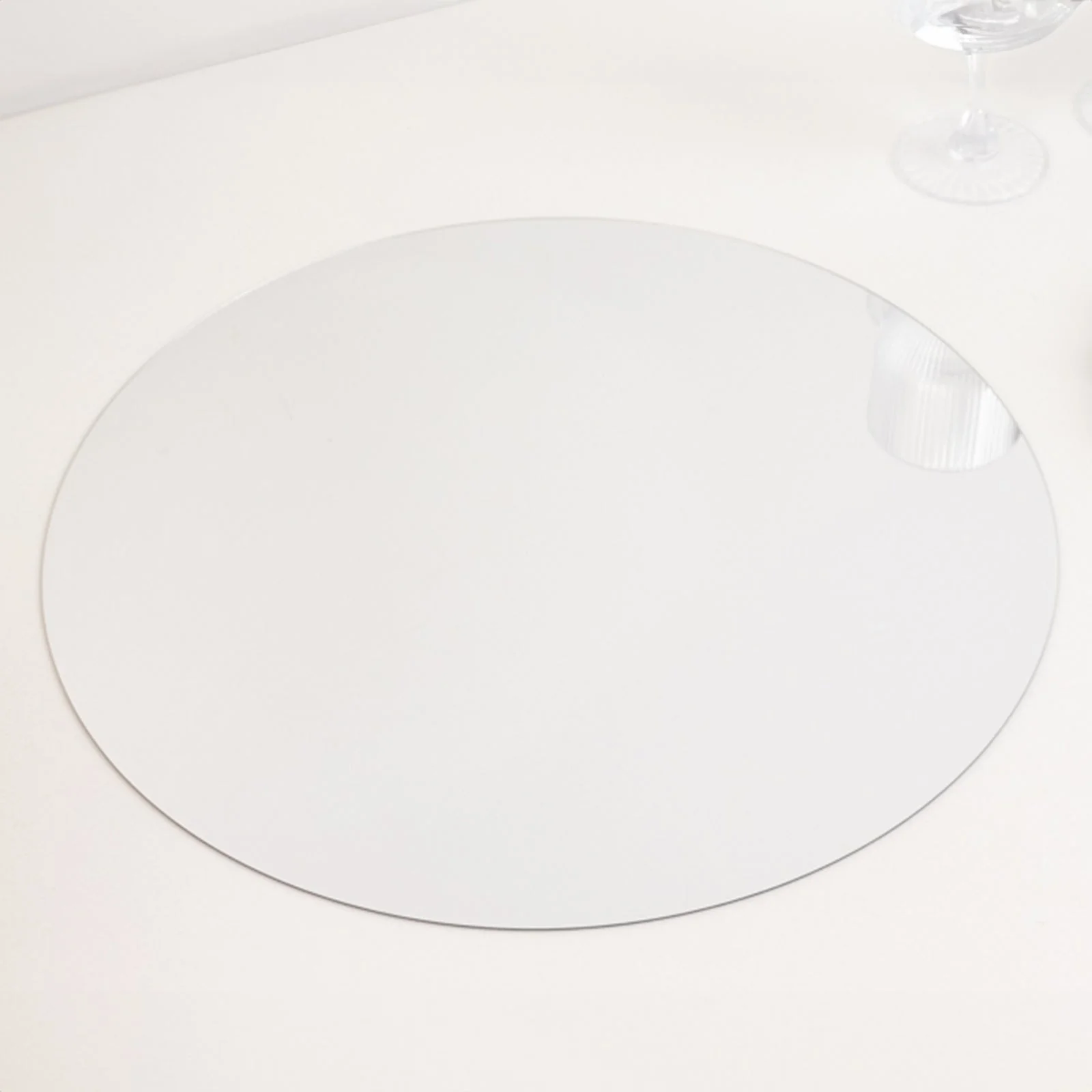 10-Pack Large Acrylic Mirror Tray 16" Round Silver Circle Candle Plate - Decorative Centerpiece Bases - Image 2