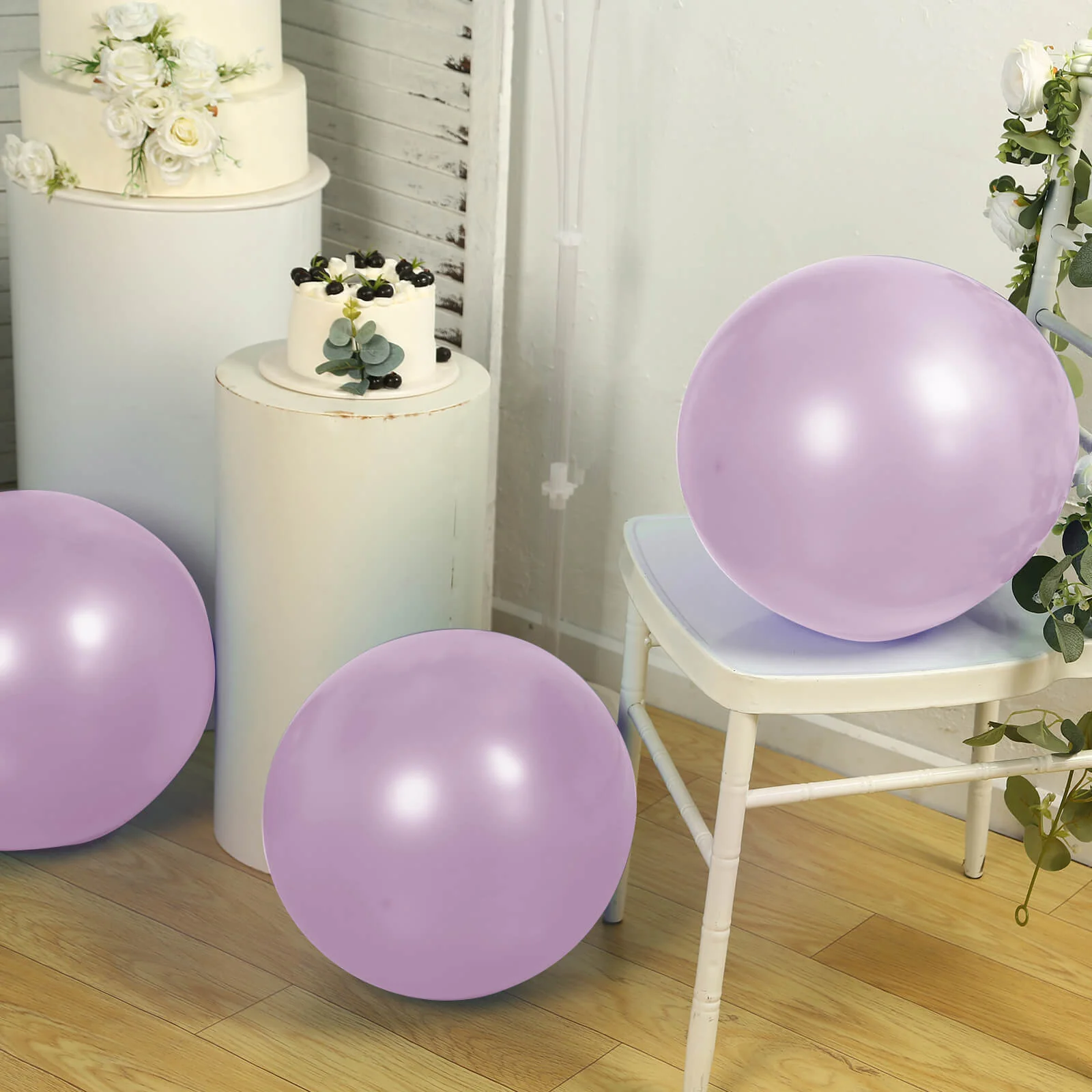 10 Pack Lavender Lilac Biodegradable Balloons, Eco-friendly Thickened Extra Strong Latex Helium Party Balloons - 18" - Image 2