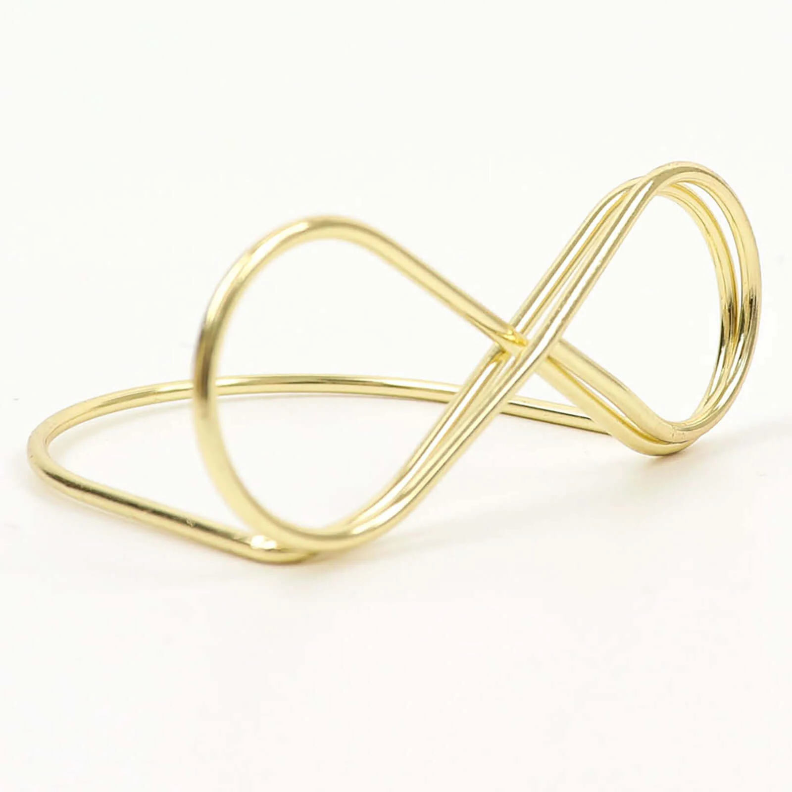 10-Pack Metal Card Holder Stands 3" Infinity Design Gold - Table Number Stands and Wedding Place Card Menu Clips - Image 7