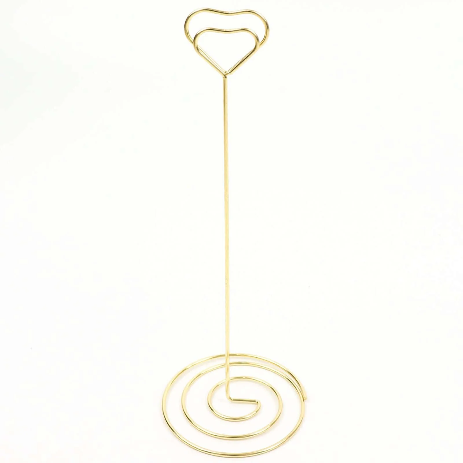10-Pack Metal Card Holder Stands 8" Heart Design Gold - Table Number Stands and Wedding Place Card Menu Clips - Image 8