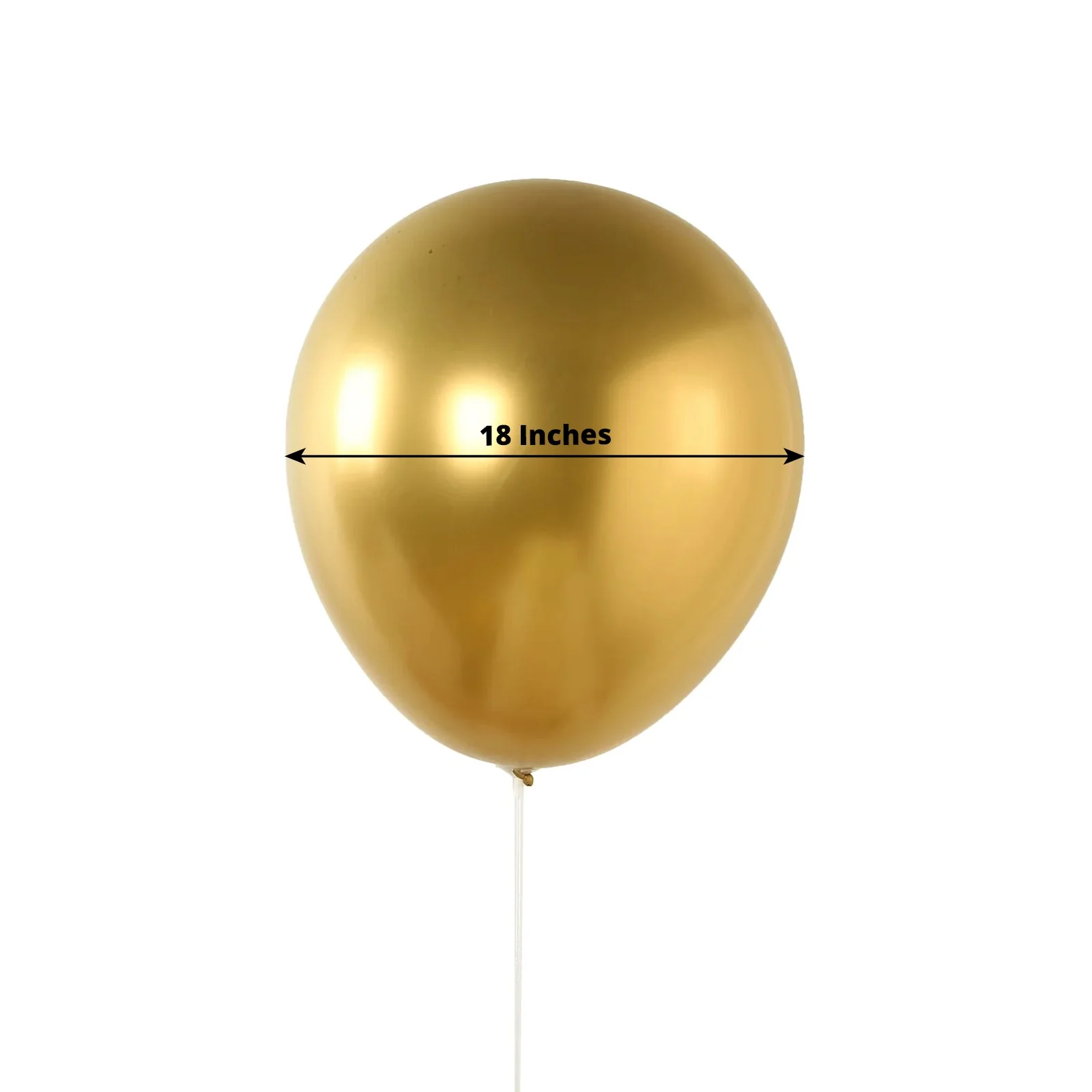 10 Pack Metallic Gold Biodegradable Balloons, Thick Chrome Latex Party Balloons - 18" - Image 3