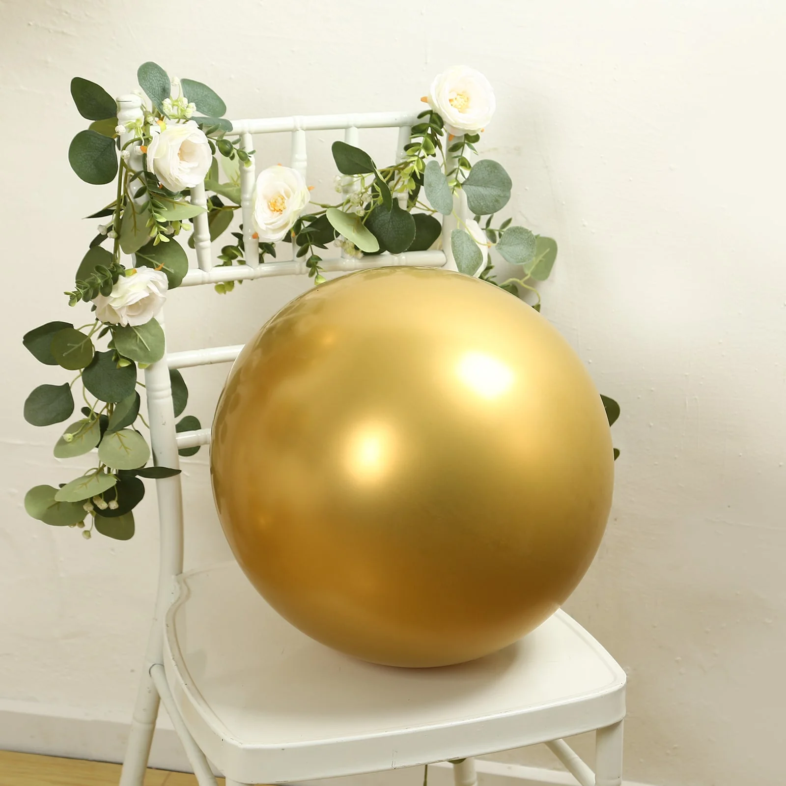 10 Pack Metallic Gold Biodegradable Balloons, Thick Chrome Latex Party Balloons - 18" - Image 7