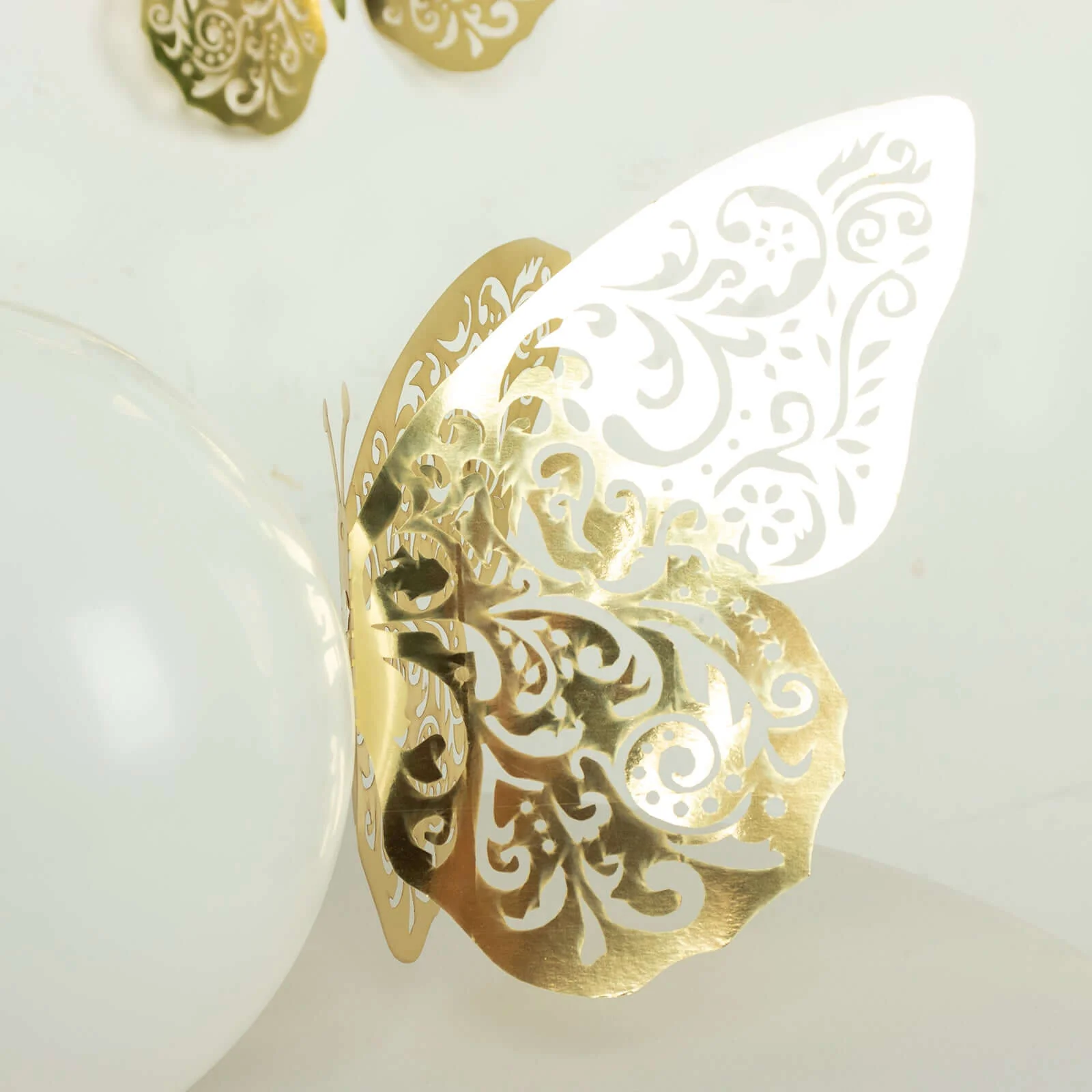 10 Pack Metallic Gold Foil Large 3D Butterfly Wall Stickers, Butterfly Paper Charger Placemat - 8"x12" - Image 8