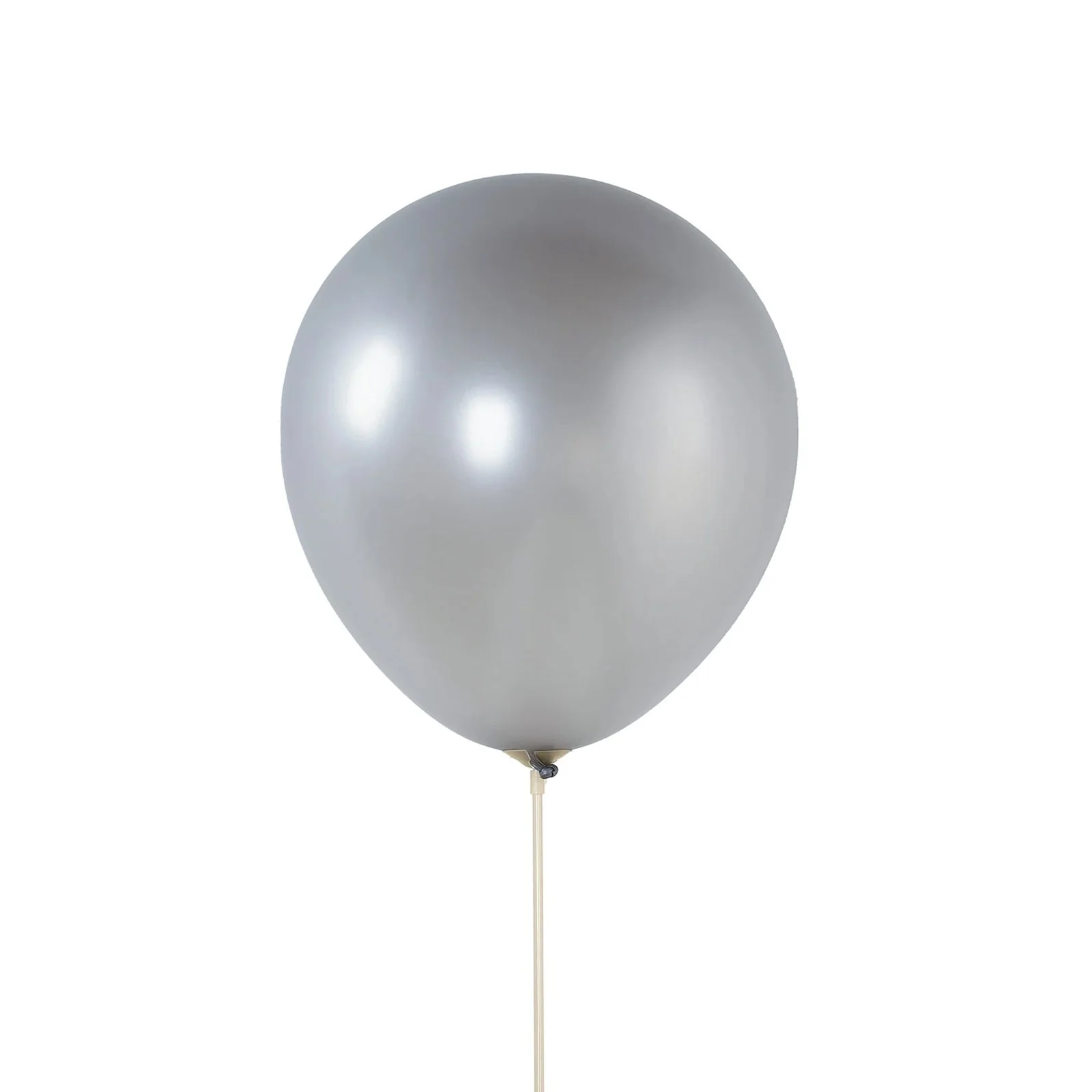 10 Pack Metallic Silver Biodegradable Balloons, Thick Chrome Latex Party Balloons - 18" - Image 6