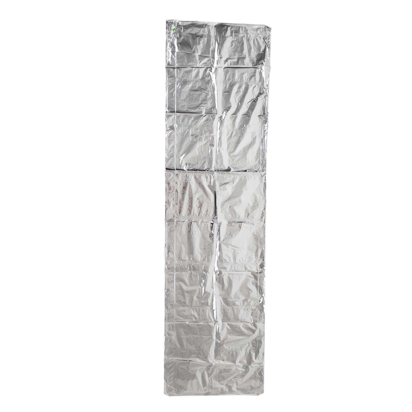 10 Pack Metallic Silver Double Row Mylar Foil Balloon Backdrop, Square Diamond Design Balloon Wall 43"x11" - Image 12