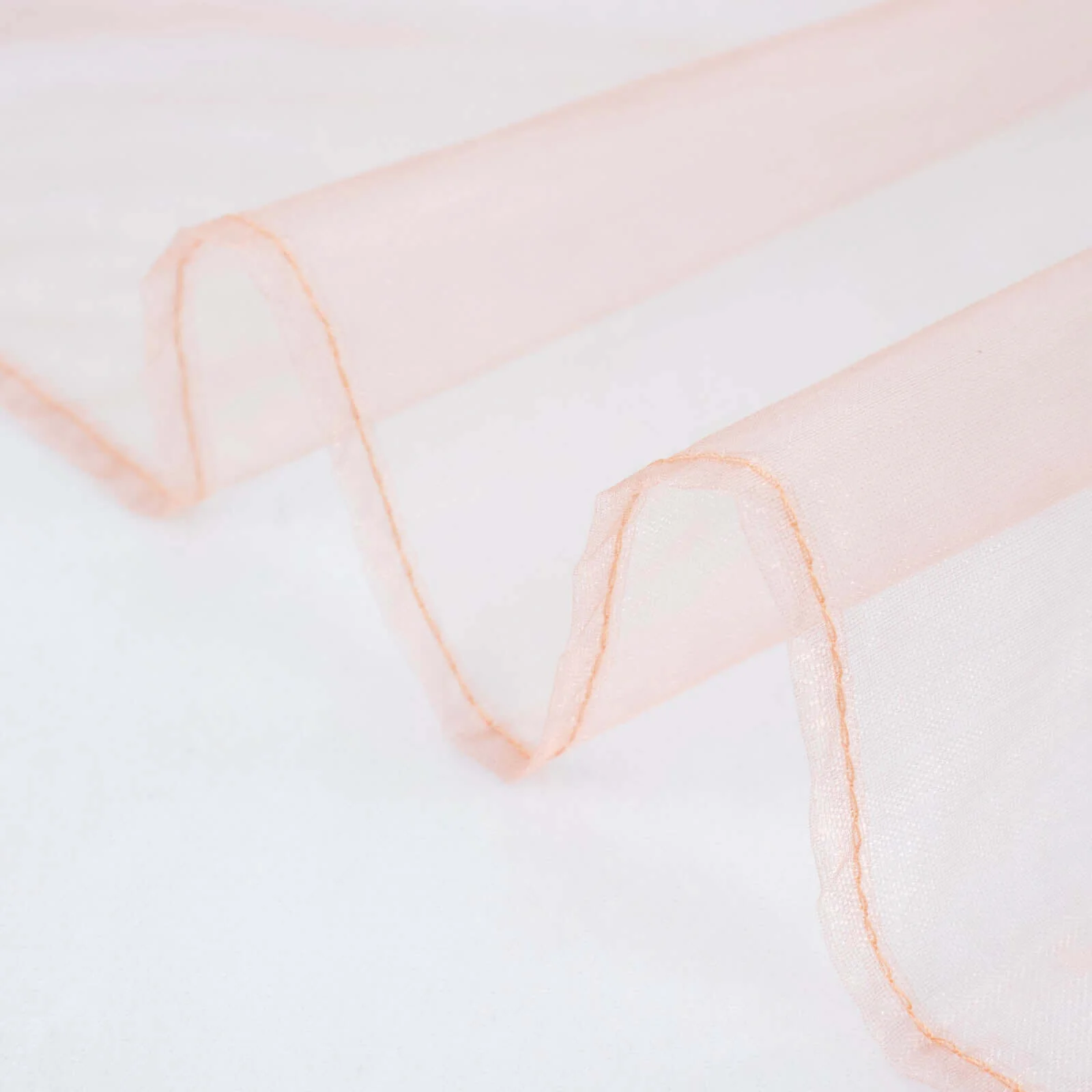 10 Pack Organza Napkins 23"x23" Dusty Rose - Crisp & Lightweight Sheer Dinner Napkins - Image 14