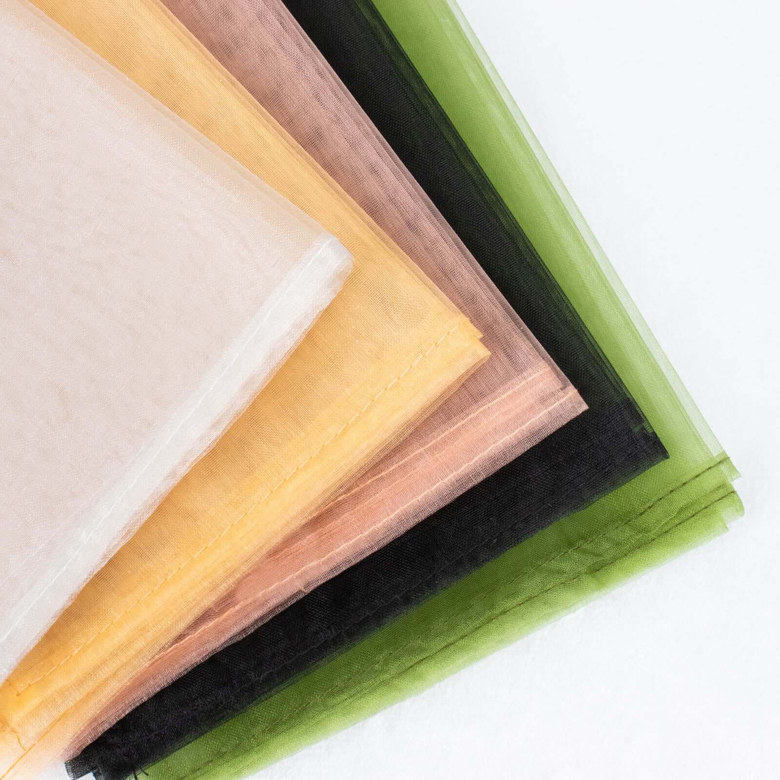 10 Pack Organza Napkins 23"x23" Silver - Crisp & Lightweight Sheer Dinner Napkins - Image 13