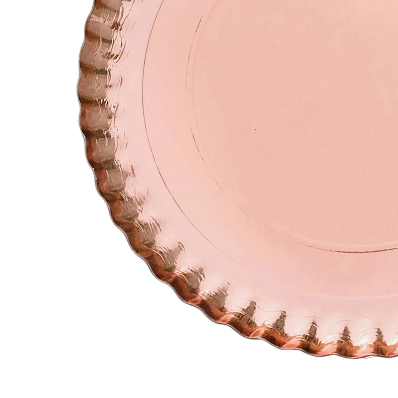 10-Pack Paper Round Charger Plates 13" Rose Gold with Scalloped Rims - 1100GSM Heavy Duty Disposable Serving Trays for Upscale Dinners & Celebrations - Image 11