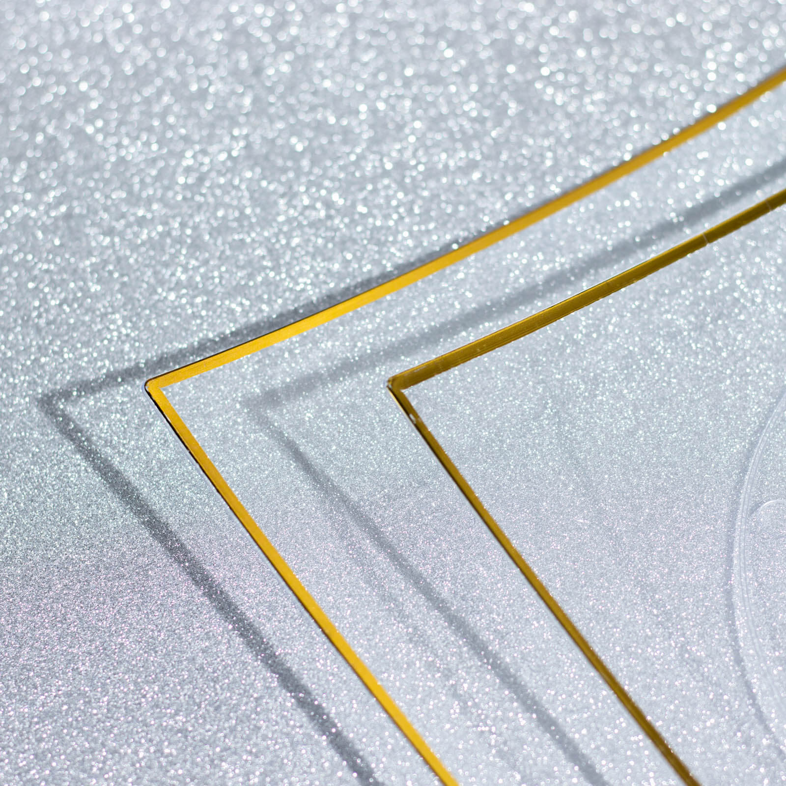 10-Pack Plastic Square Dessert Plates 8" Clear Concave Style with Gold Rim - Modern Disposable Salad Appetizer Party Plates - Image 13
