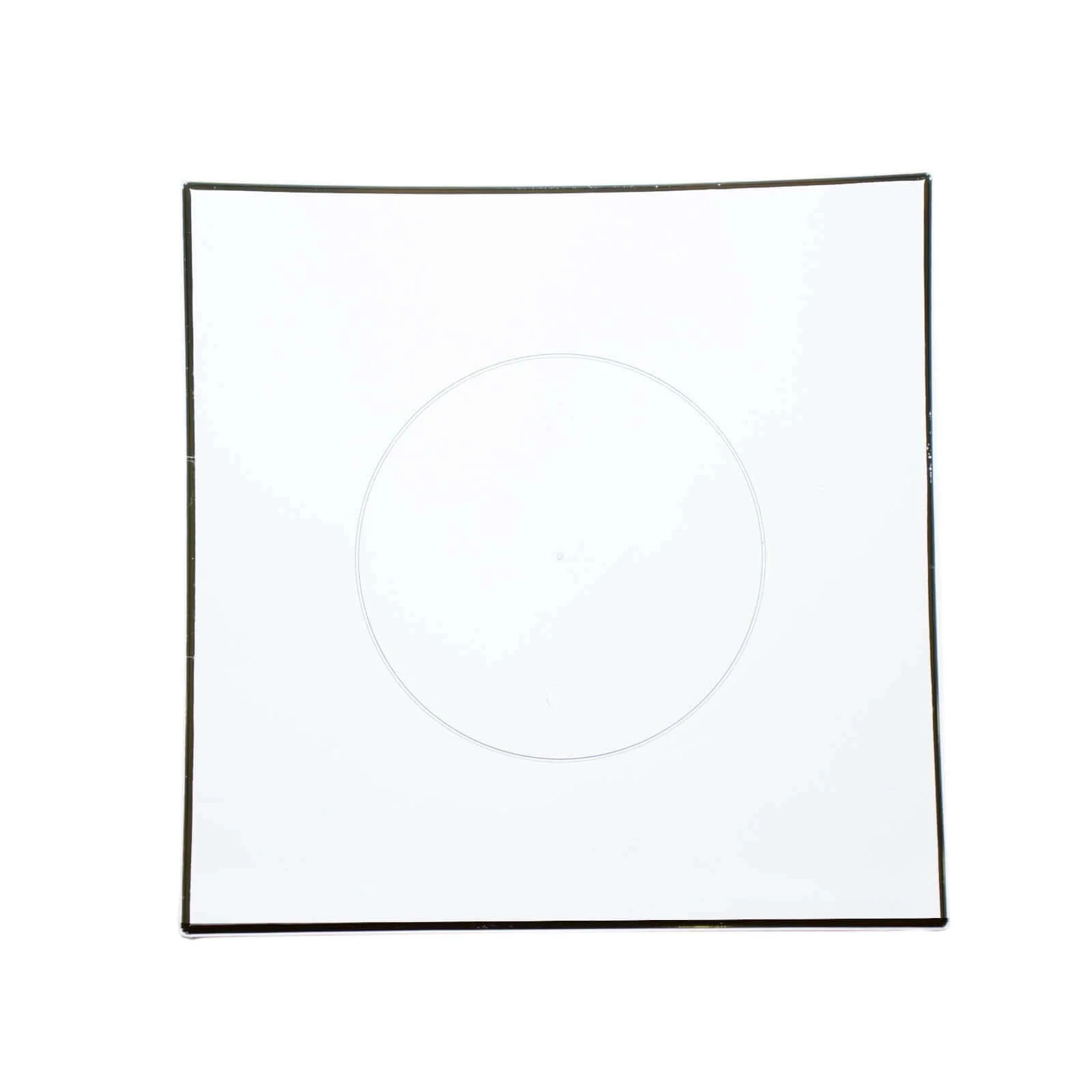 10-Pack Plastic Square Dessert Plates 8" Clear Concave Style with Gold Rim - Modern Disposable Salad Appetizer Party Plates - Image 7