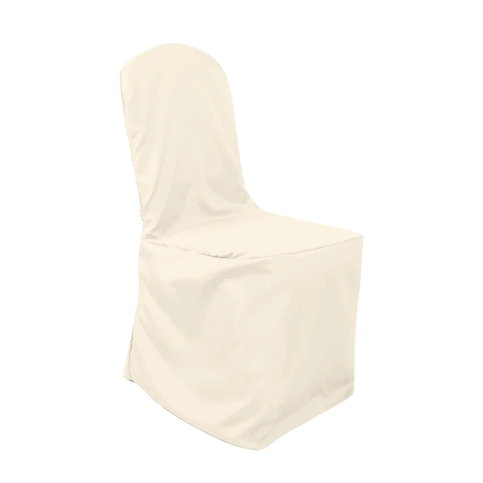 10 Pack Polyester Banquet Chair Covers Beige - Reusable Stain-Resistant Slipcovers - Image 7