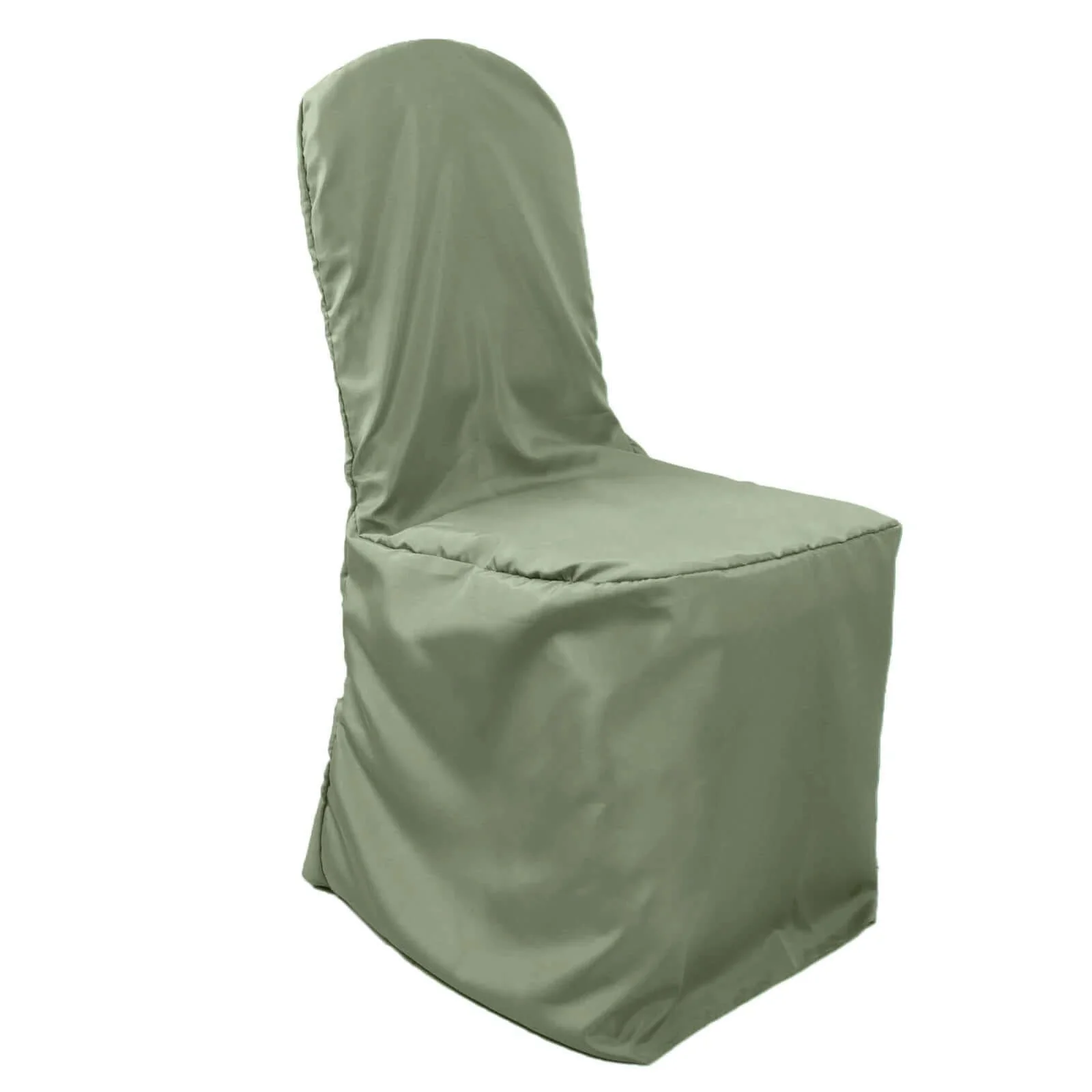 10 Pack Polyester Banquet Chair Covers Dusty Sage Green - Reusable Stain-Resistant Slipcovers - Image 7