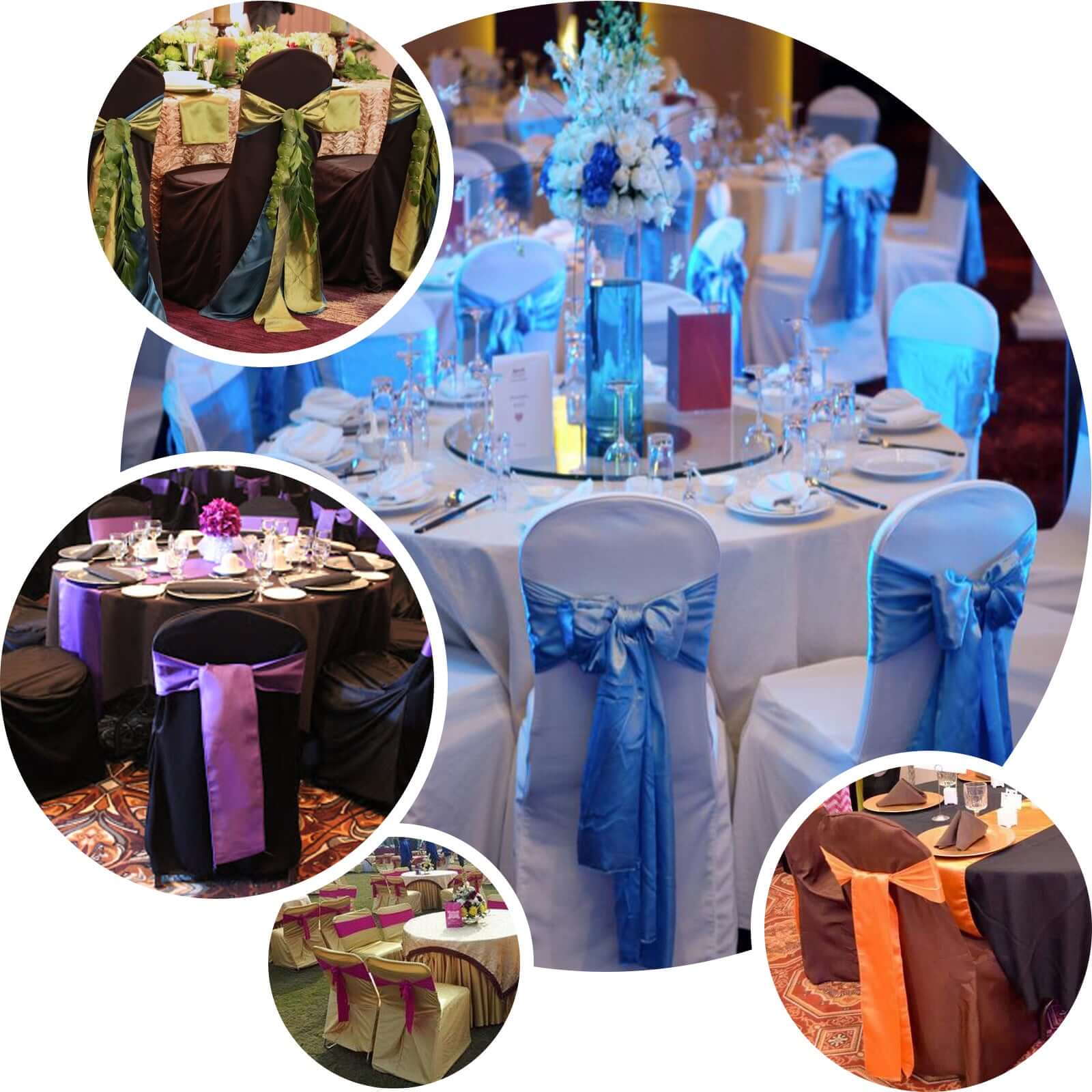 10 Pack Polyester Banquet Chair Covers Royal Blue - Reusable Stain-Resistant Slipcovers - Image 4