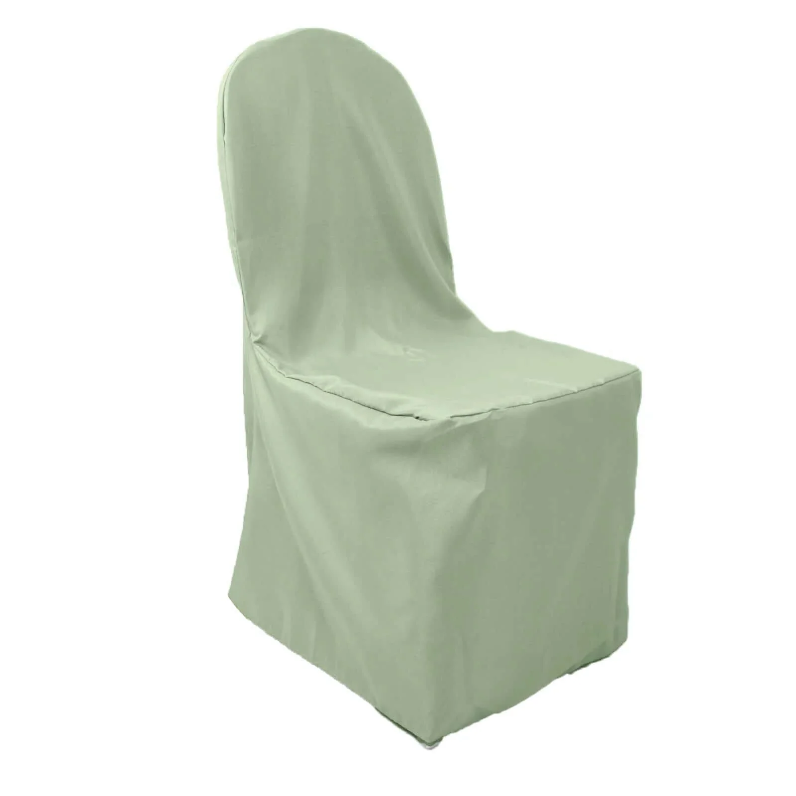 10 Pack Polyester Banquet Chair Covers Sage Green - Reusable Stain-Resistant Slipcovers - Image 6