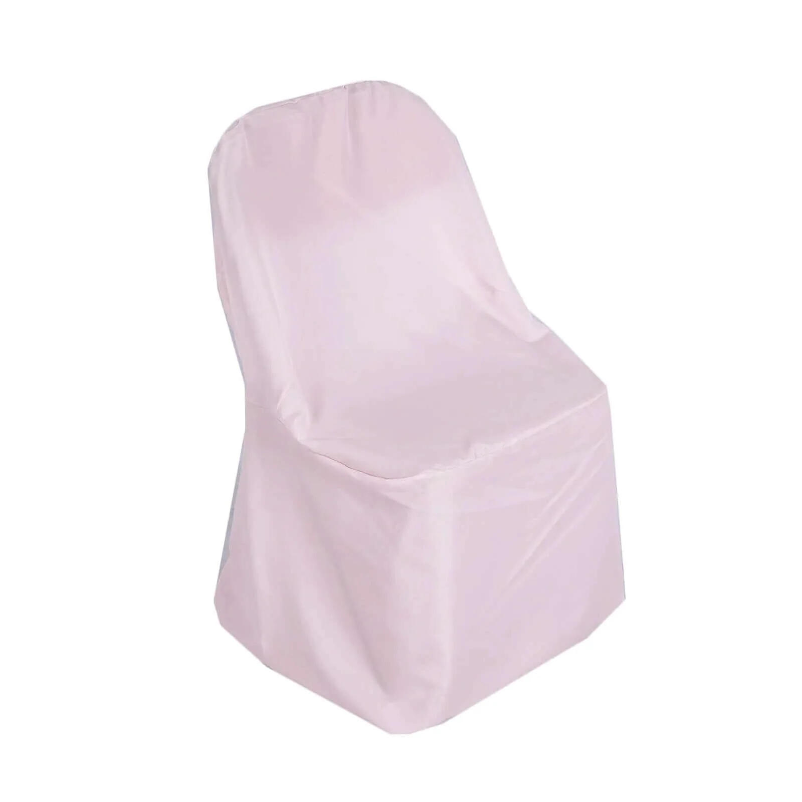 10 Pack Polyester Folding Chair Covers Blush - Reusable Stain-Resistant Slipcovers - Image 9