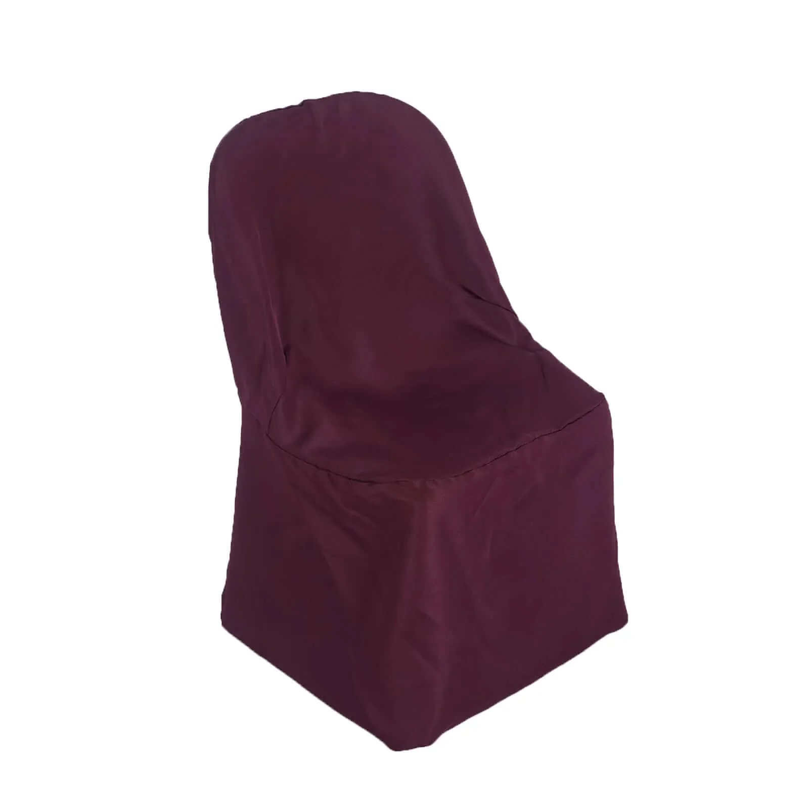 10 Pack Polyester Folding Chair Covers Burgundy - Reusable Stain-Resistant Slipcovers - Image 8
