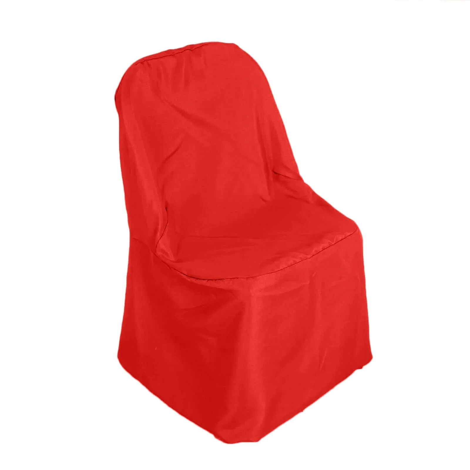 10 Pack Polyester Folding Chair Covers Red - Reusable Stain-Resistant Slipcovers - Image 9