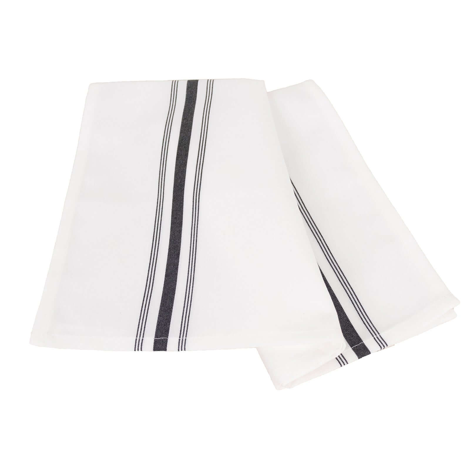 10 Pack Premium Spun Polyester Napkins 18"x22" White/Black Bistro Style - Soft and Highly Durable Dinner Napkins for Weddings & Celebrations - Image 7